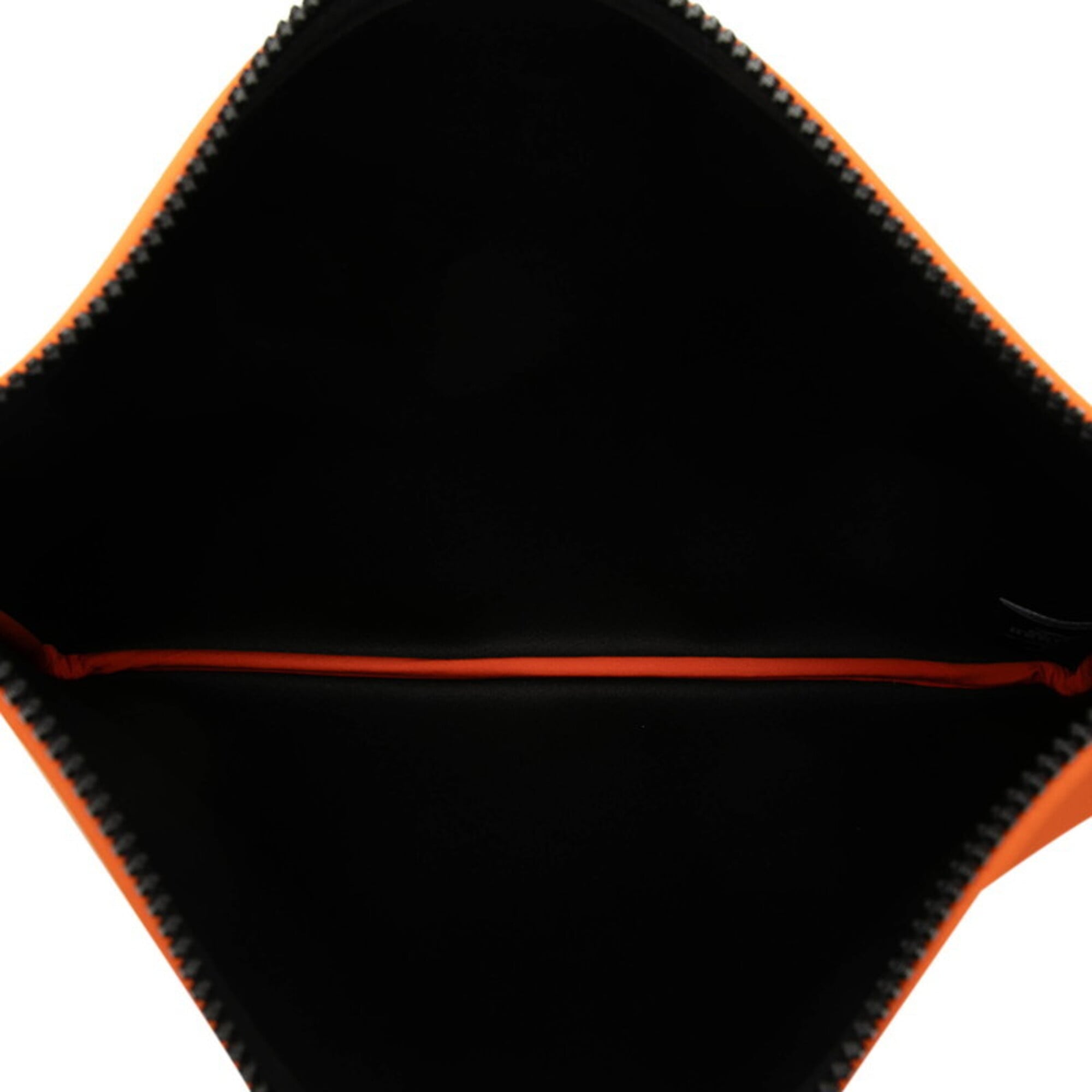 Hermes Orange Polyamide Clutch Bag Handbag Pouch (Pre-Owned)