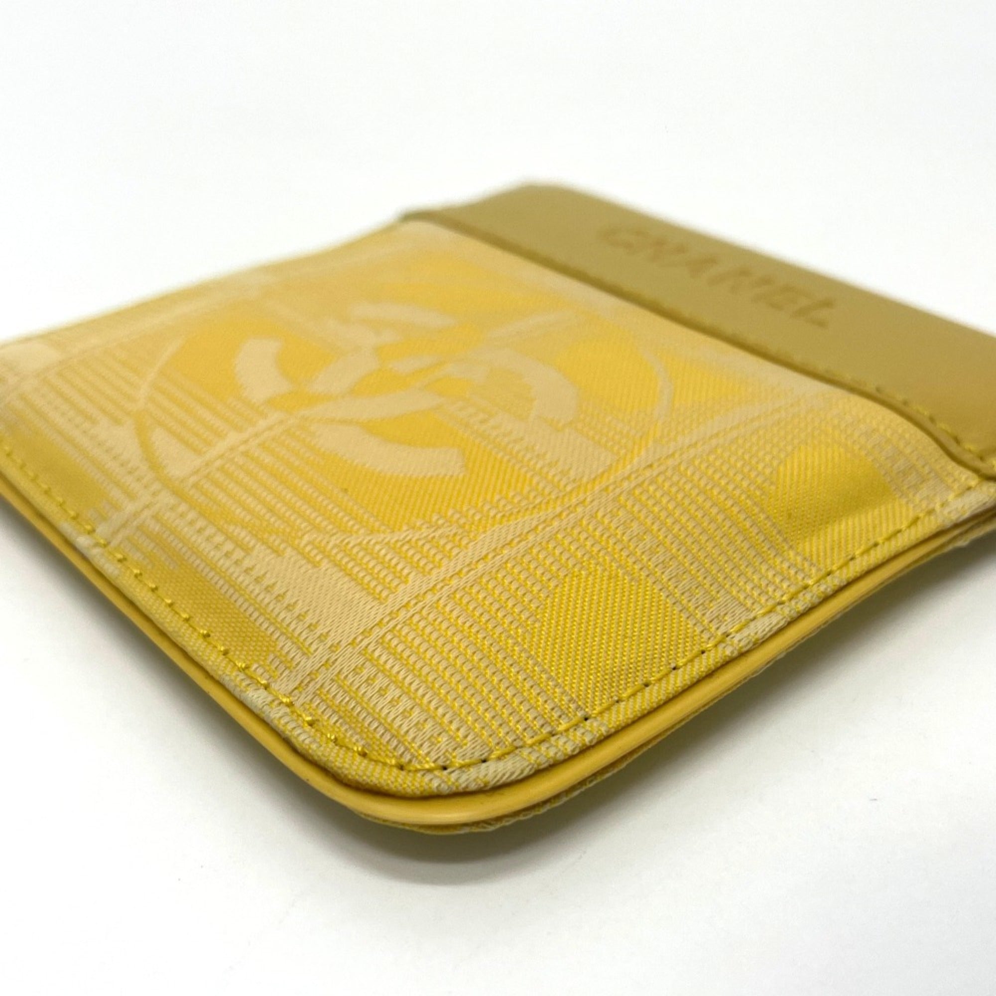 Chanel Yellow Leather Coin Purse/Coin Case (Pre-Owned)