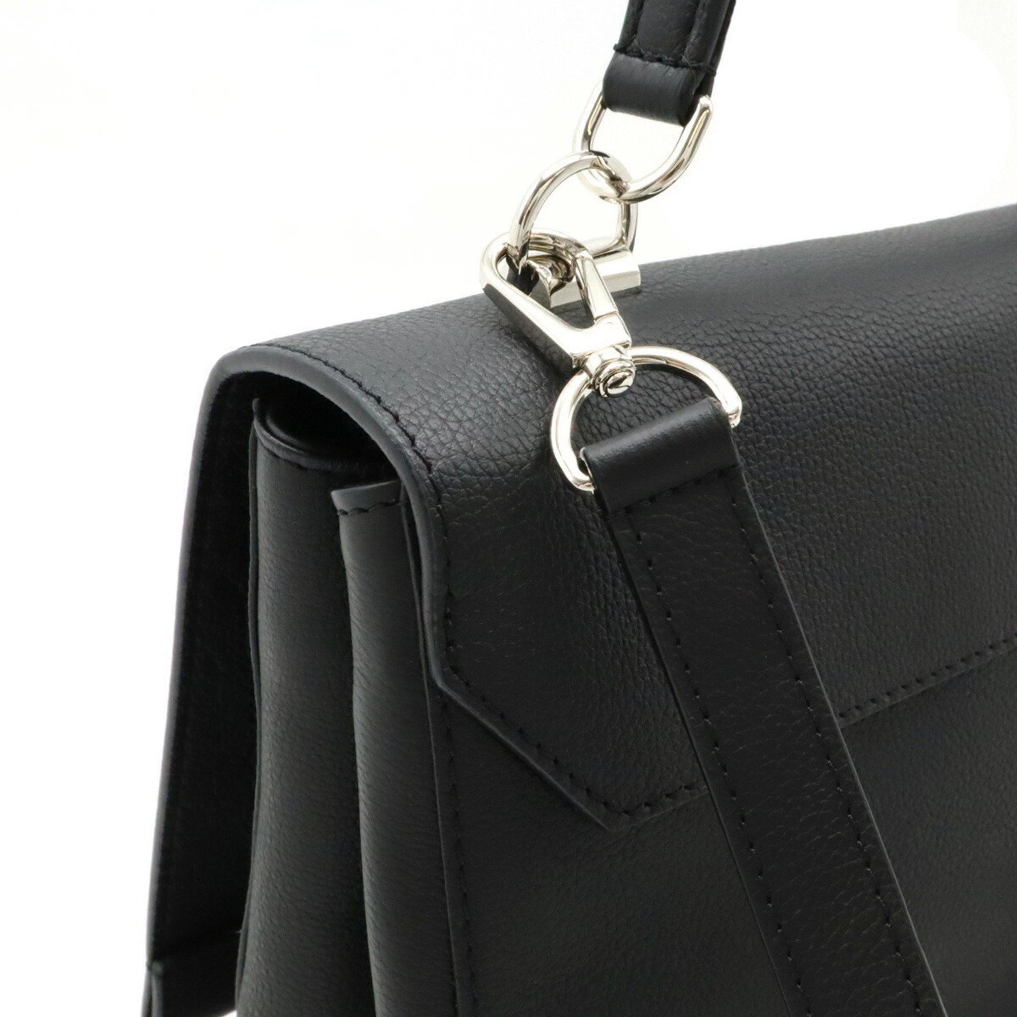 Louis Vuitton Black Noir Leather Handbag Shoulder Bag (Pre-Owned)