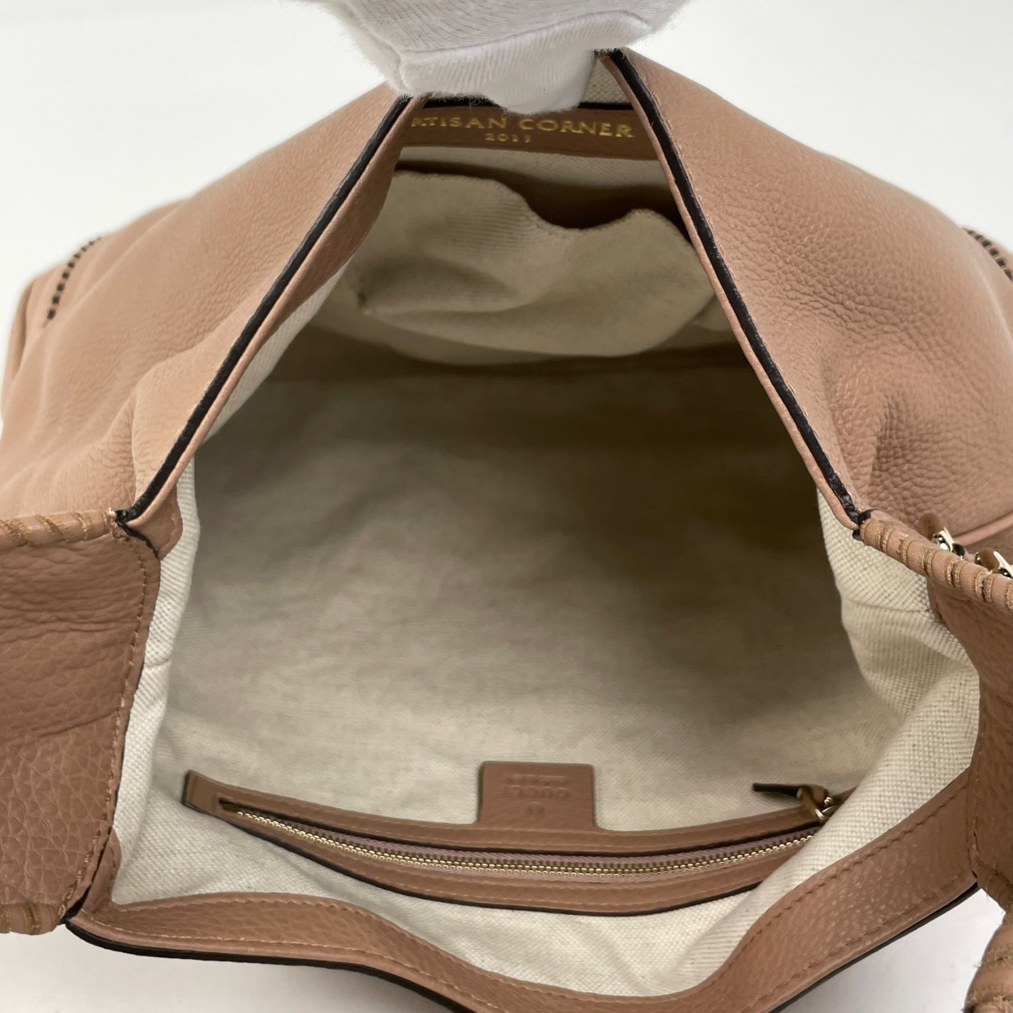 Gucci Beige Bamboo Handbag Shoulder Bag (Pre-Owned)