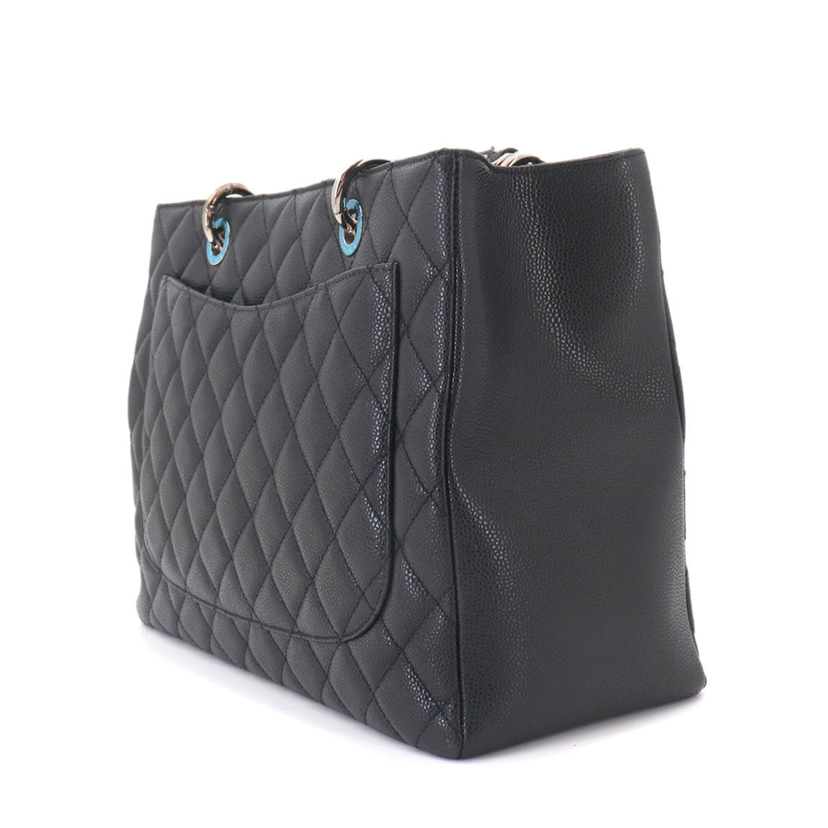 Chanel Matelasse Black Grained Calfskin Handbag Tote Bag (Pre-Owned)