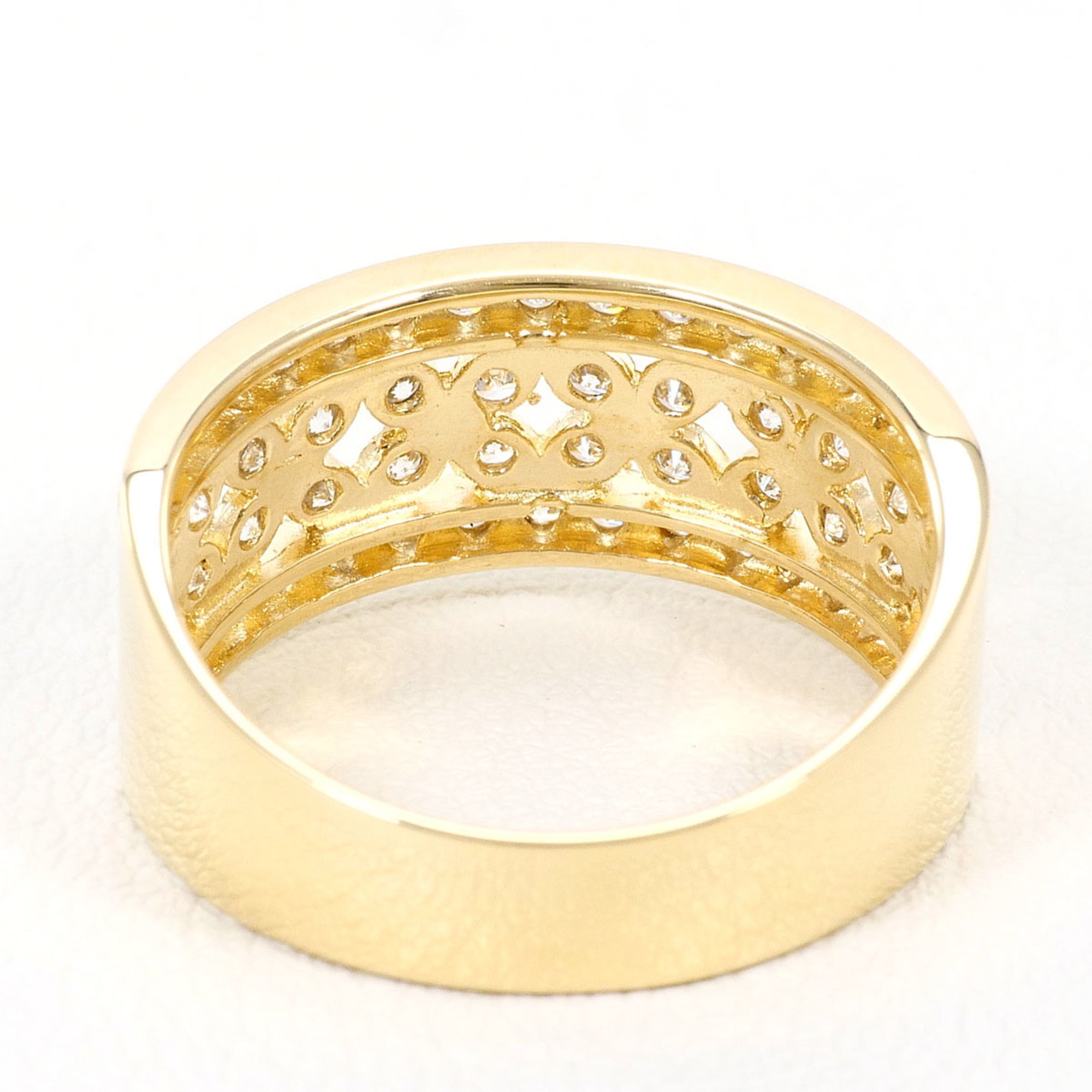 Unbranded White Gold Yellow Gold White Gold (14K) Yellow Gold (14K) Band Ring (Pre-Owned)