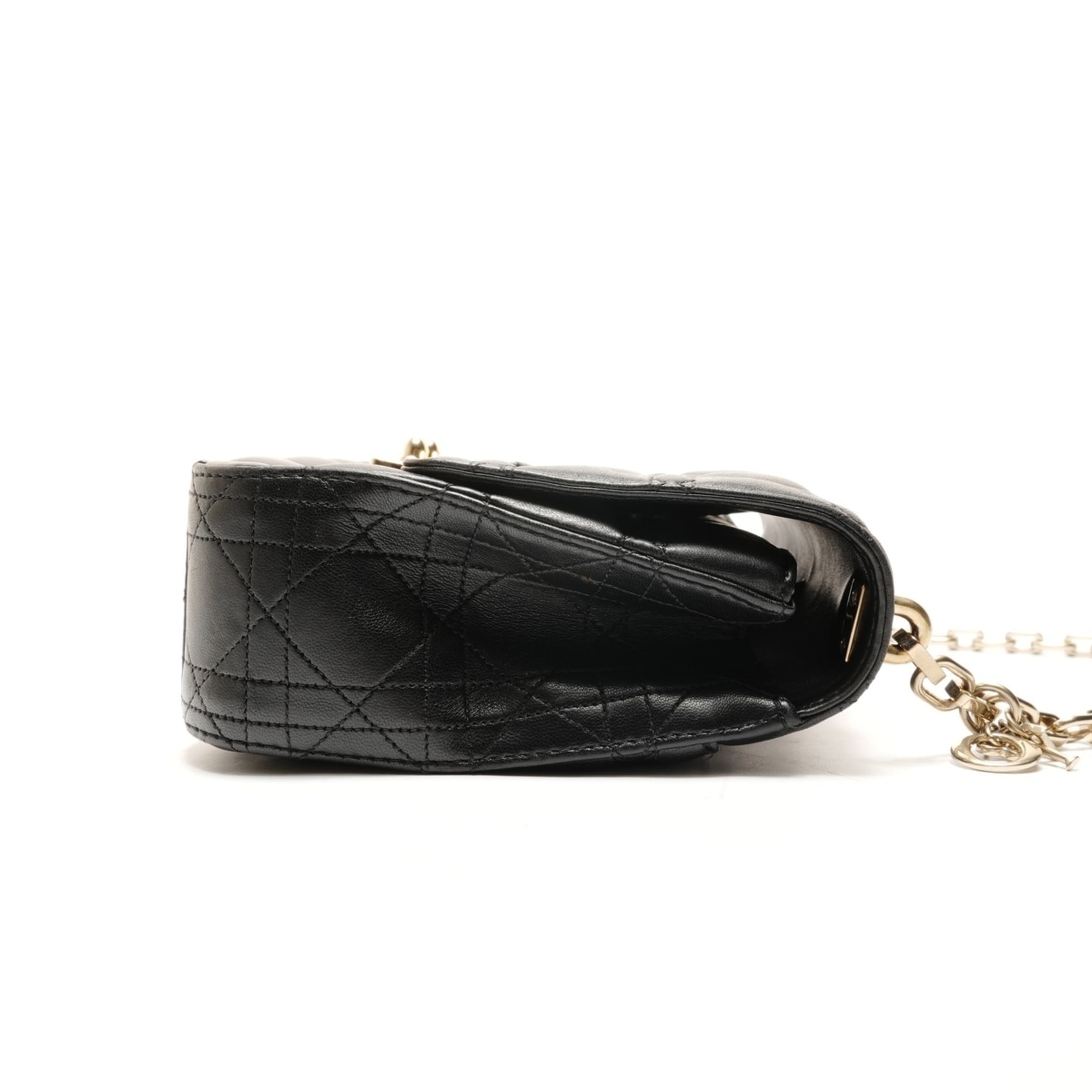 Christian Dior Black Leather Shoulder Bag (Pre-Owned)