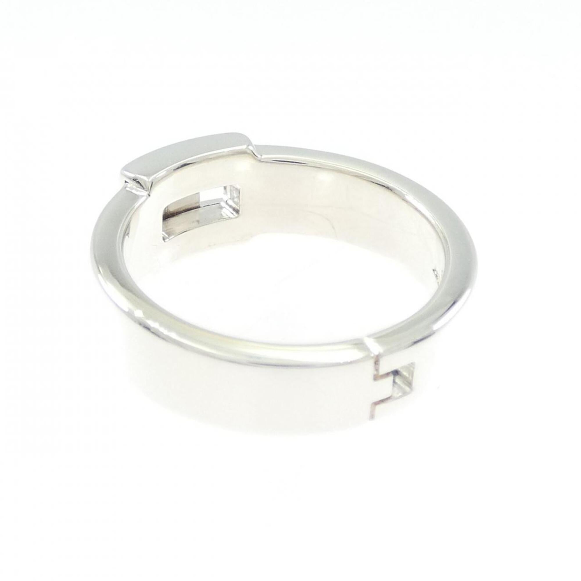 Hermes Silver 925 Band Ring (Pre-Owned)