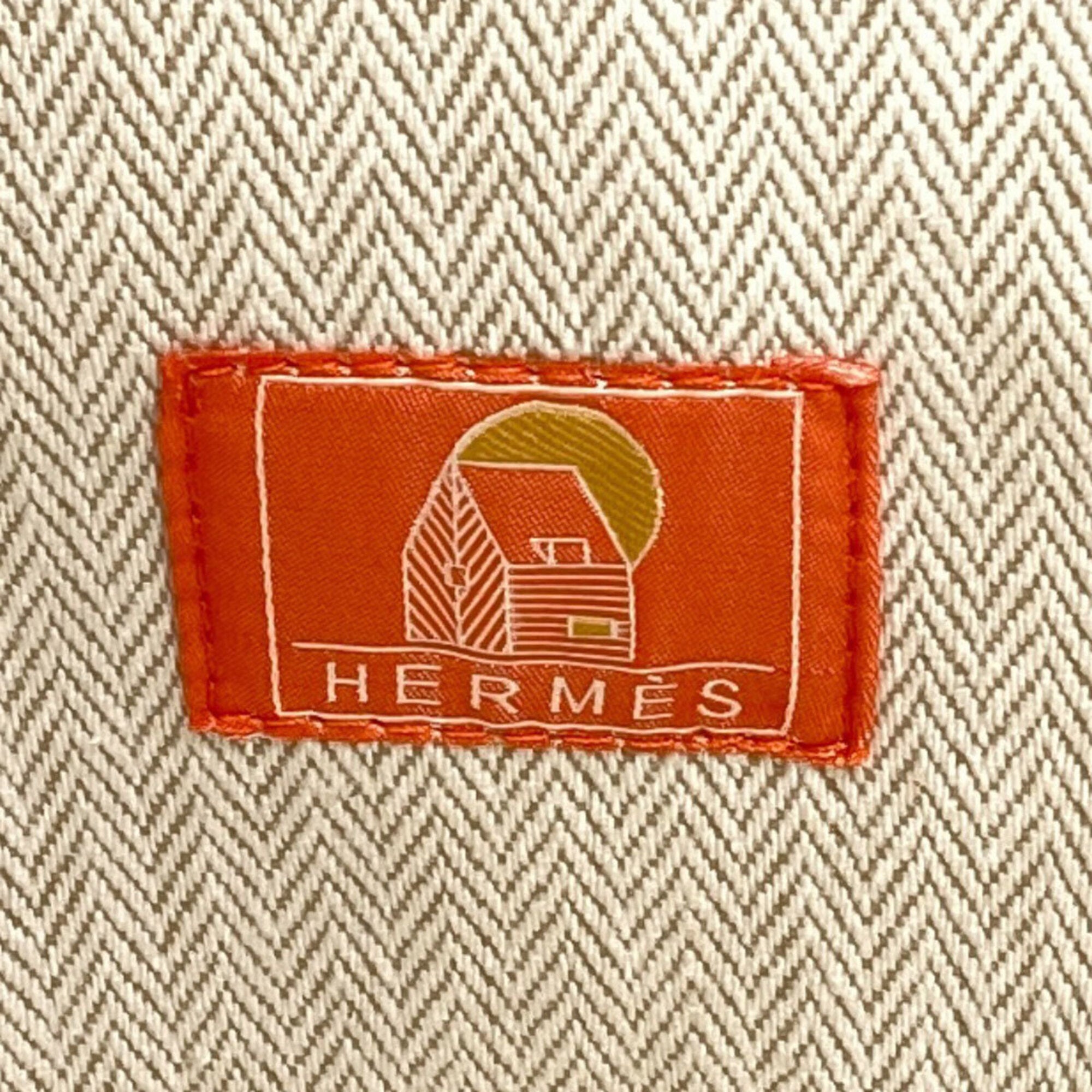 Hermes Orange Raspberry Cotton Handbag (Pre-Owned)