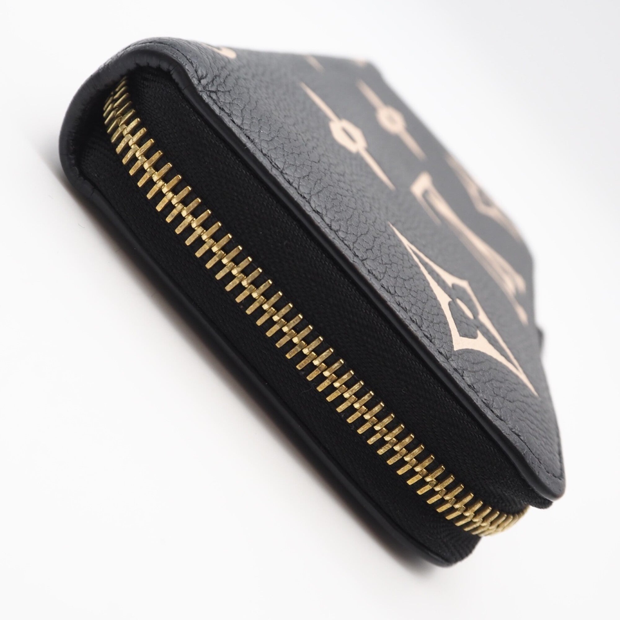 Louis Vuitton Monogram Empreinte Beige Black Long Wallet (Bi-Fold) (Pre-Owned)