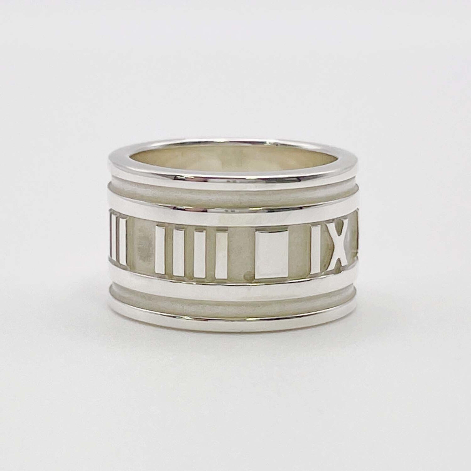 Tiffany Atlas Silver Silver 925 Band Ring (Pre-Owned)