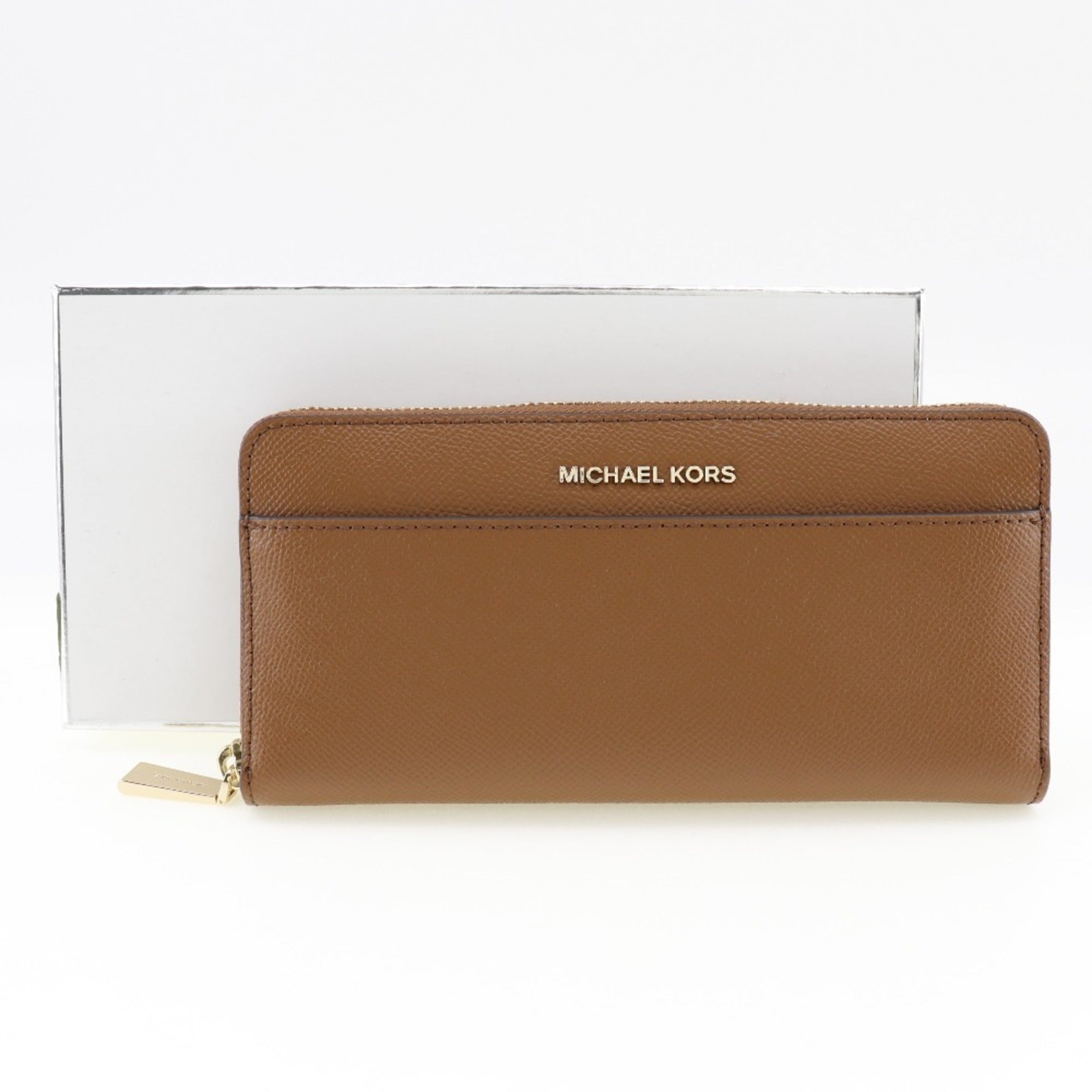 Michael Kors Brown Leather Long Wallet (Bi-Fold) (Pre-Owned)