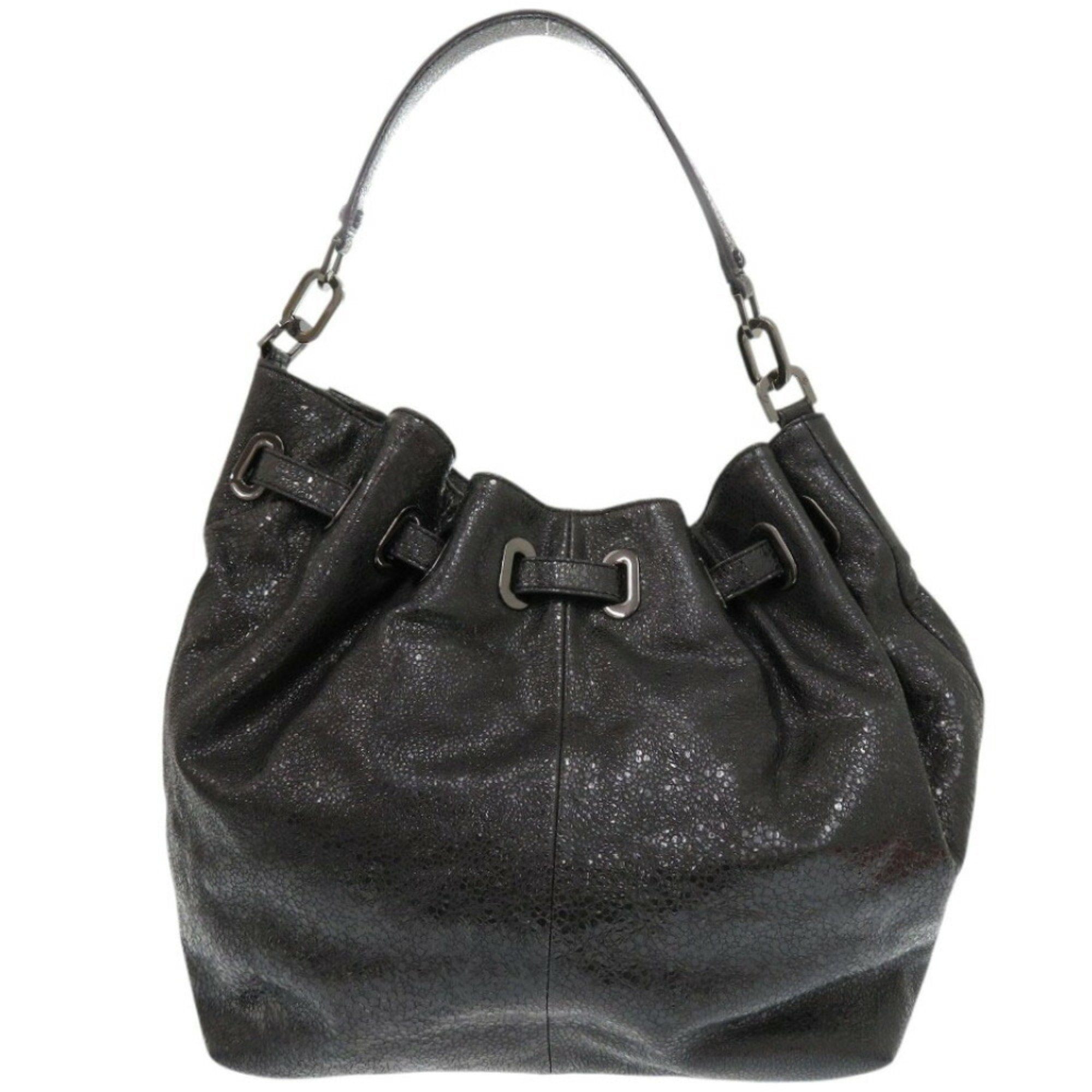 Tory Burch Black Leather Handbag Shoulder Bag (Pre-Owned)