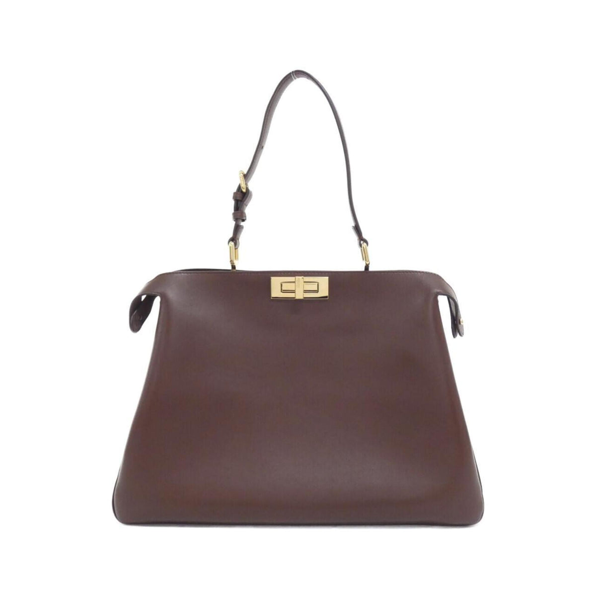 Fendi Dark Brown Leather Handbag (Pre-Owned)