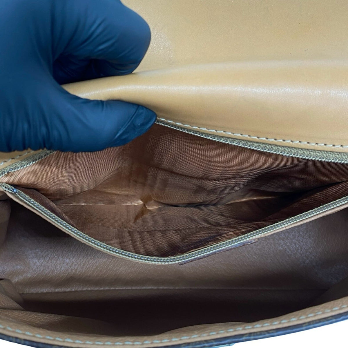 Celine Brown Leather Pvc Pochette Shoulder Bag (Pre-Owned)