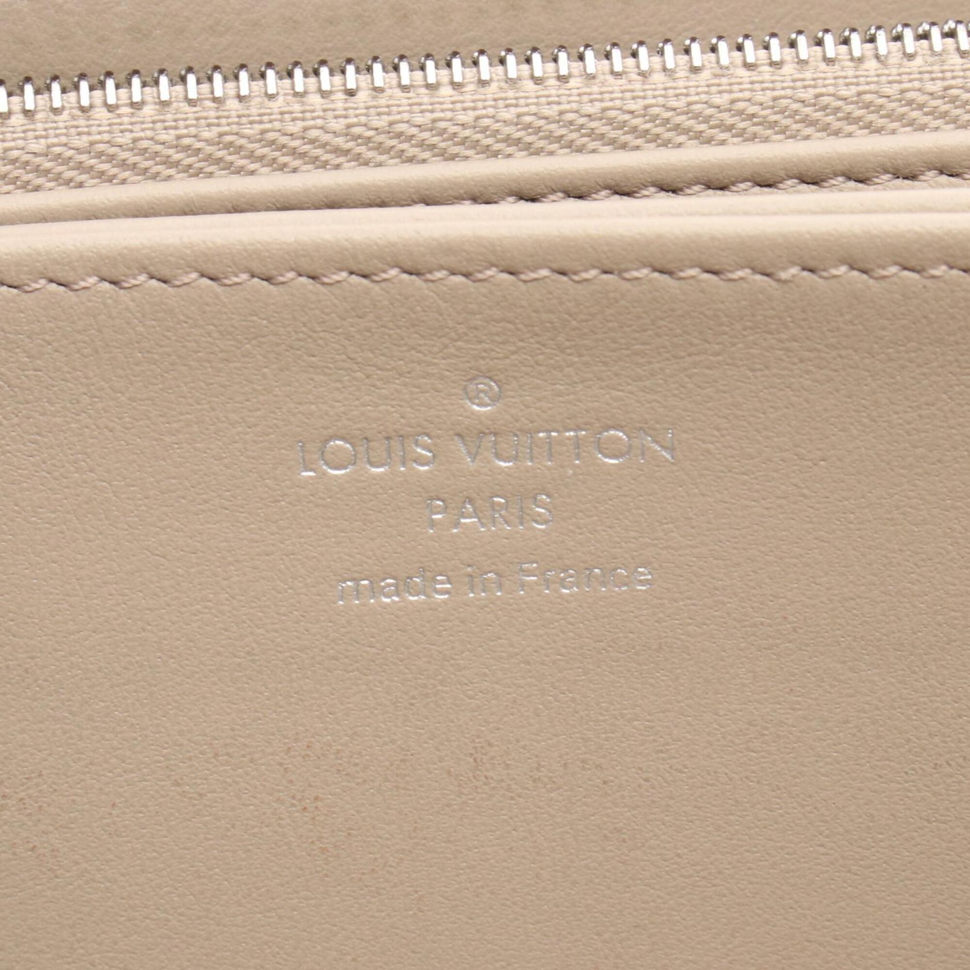 Louis Vuitton Beige Mahina Leather Leather Long Wallet (Bi-Fold) (Pre-Owned)