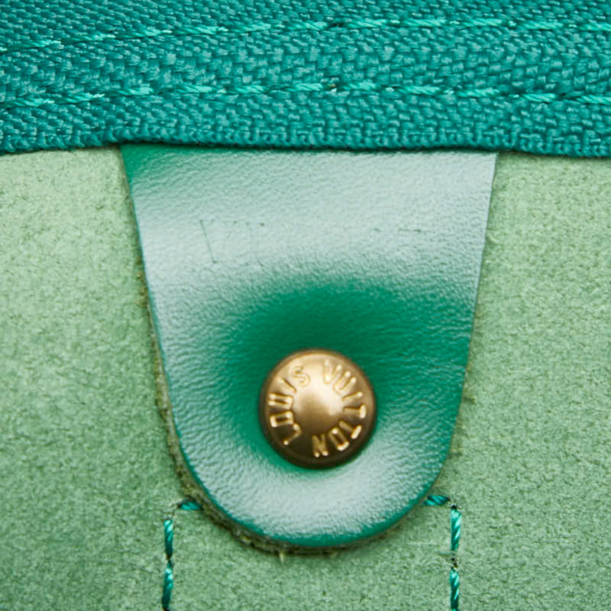 Louis Vuitton Borneo Green Leather Boston Bag (Pre-Owned)
