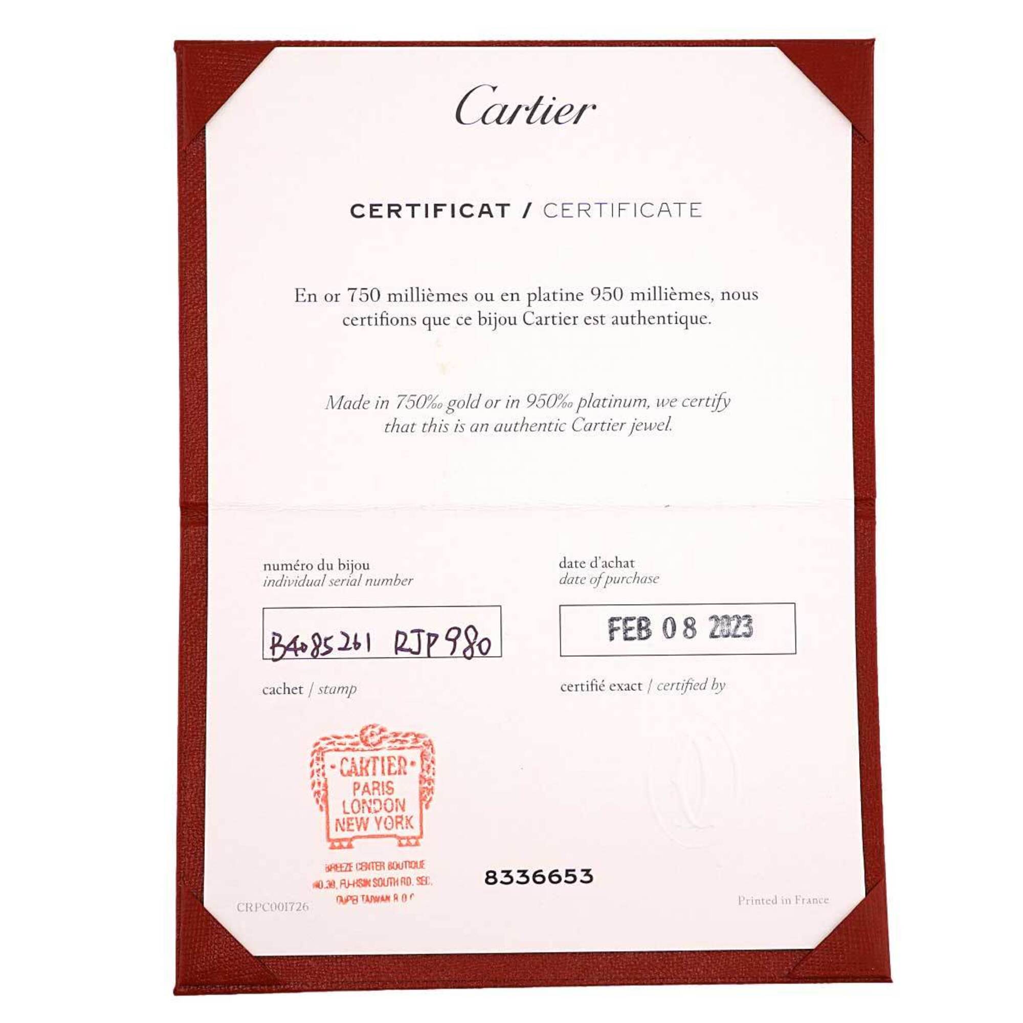 Cartier Pink Gold (18K) Band Ring (Pre-Owned)