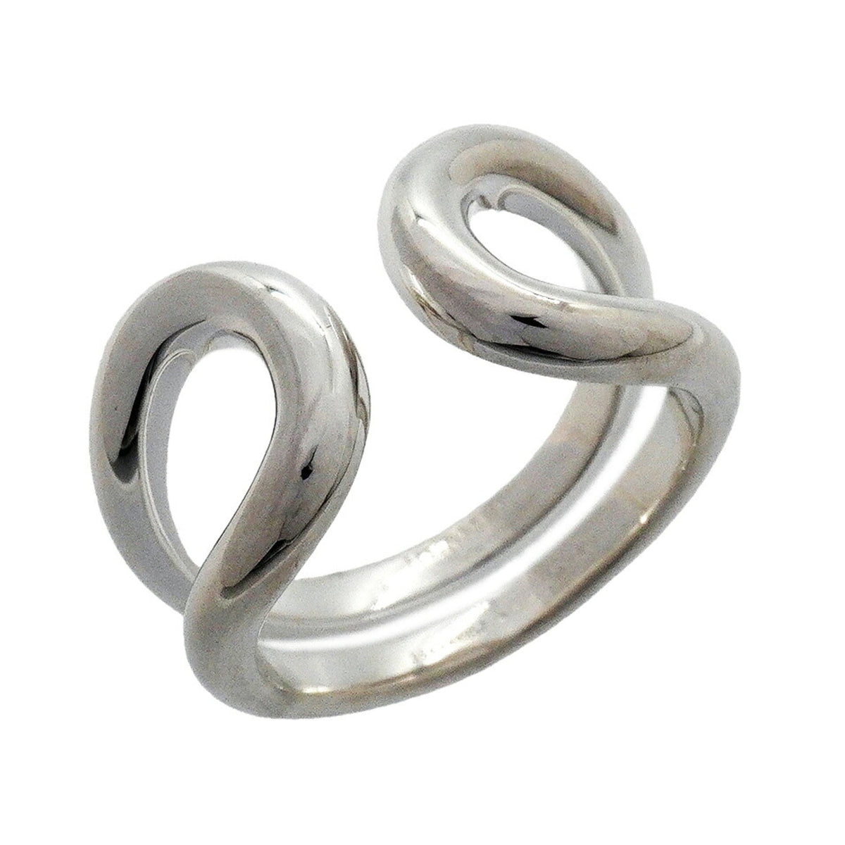 Hermes Silver 925 Band Ring (Pre-Owned)