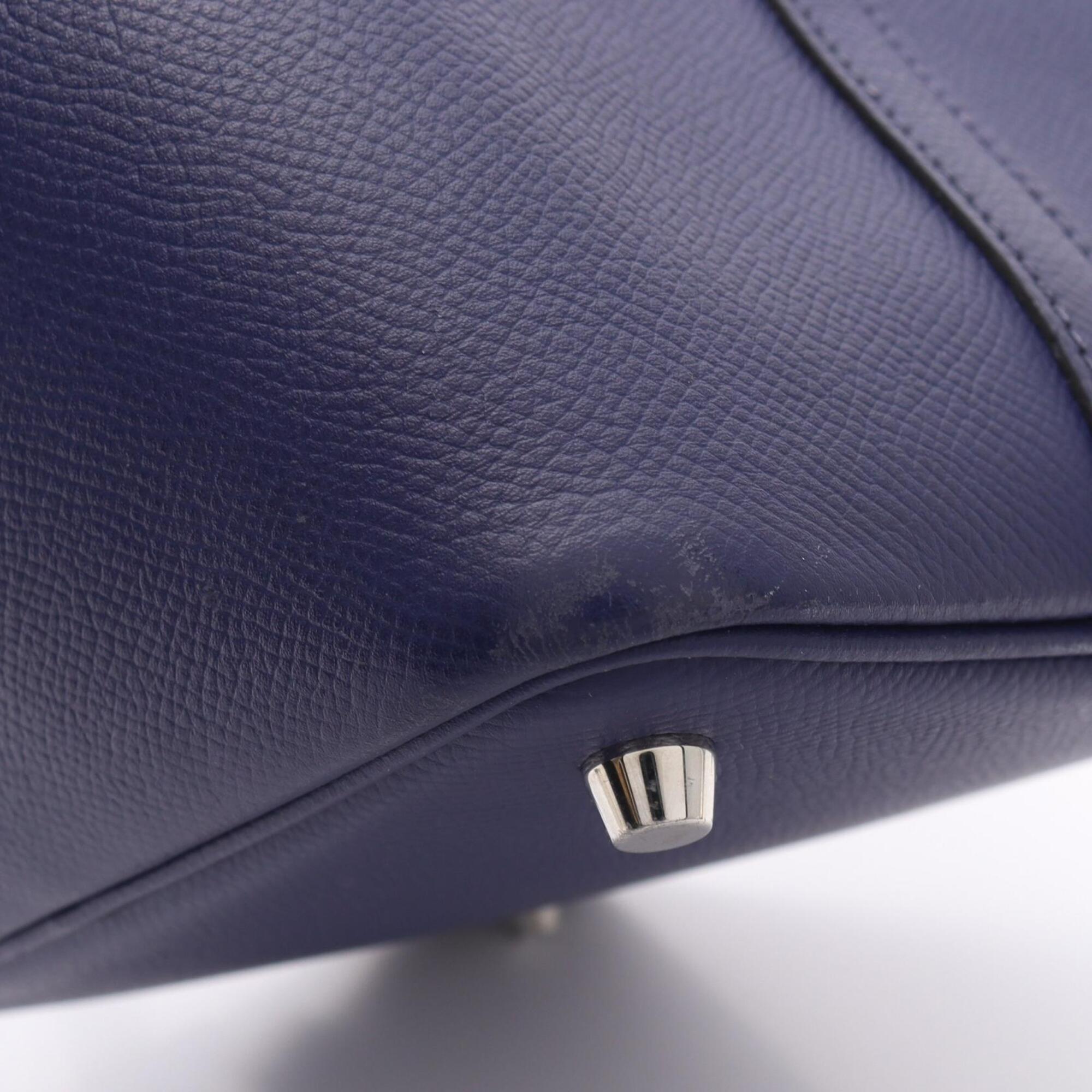 Hermes Picotin Black Brique Brown Navy Epsom Leather Handbag (Pre-Owned)