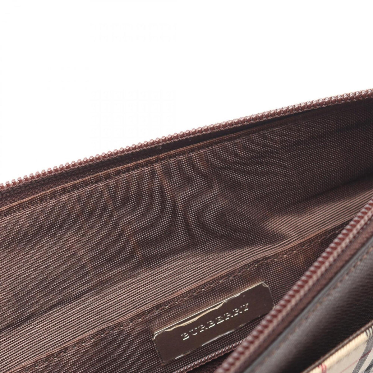 Burberry Beige Brown Multi-Color Canvas Leather Handbag (Pre-Owned)