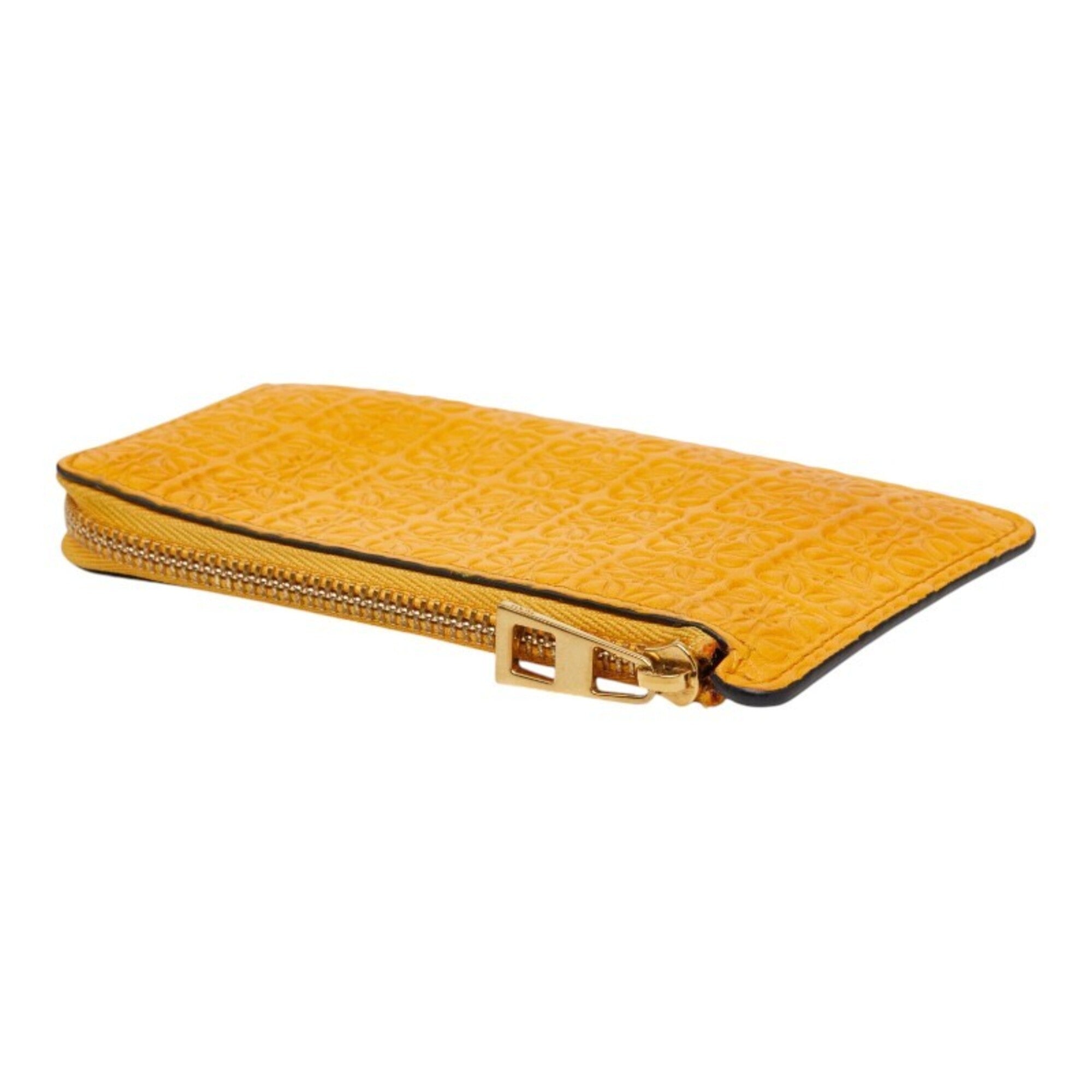 Loewe Orange Yellow Leather Coin Purse/Coin Case (Pre-Owned)