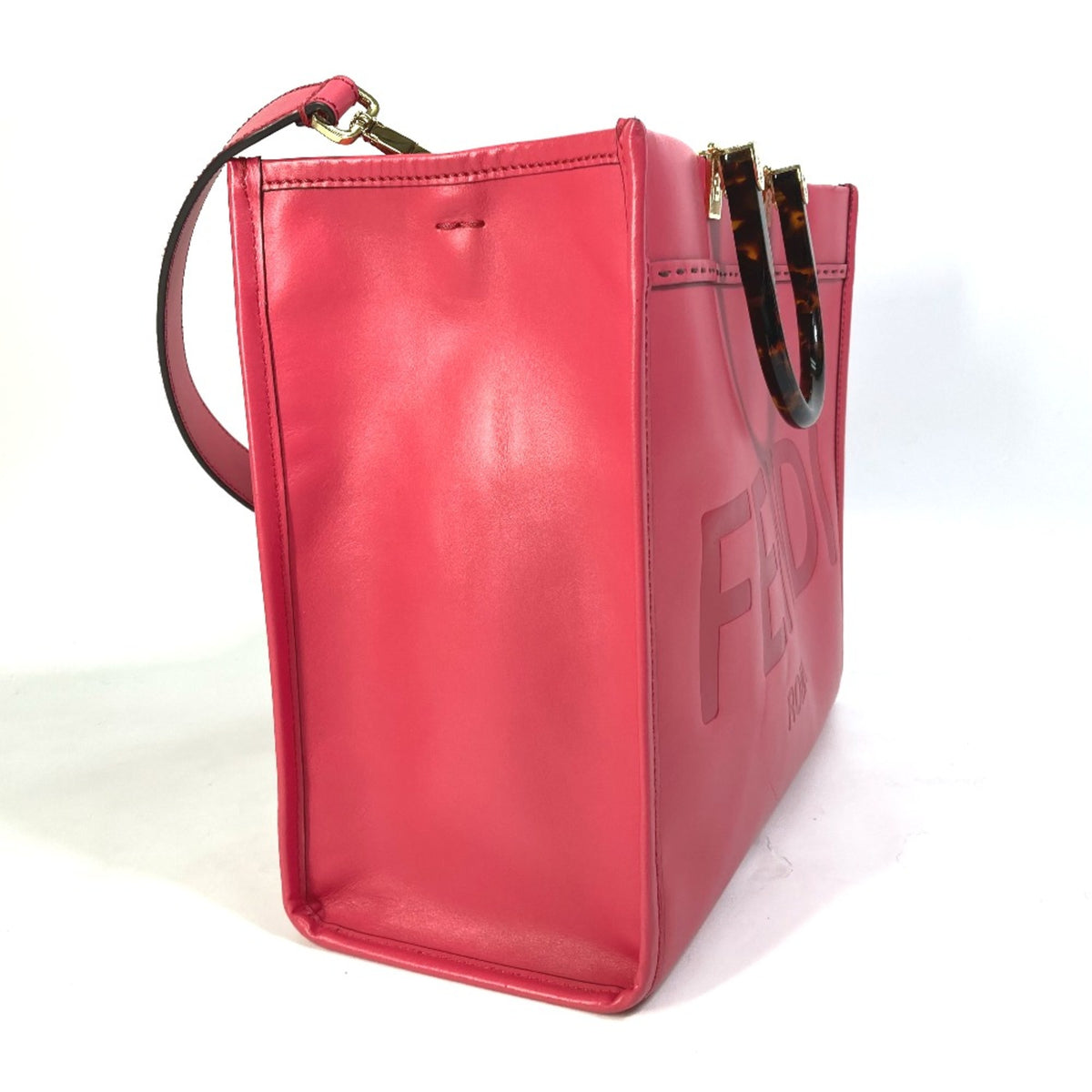 Fendi Pink Leather Tote Bag (Pre-Owned)