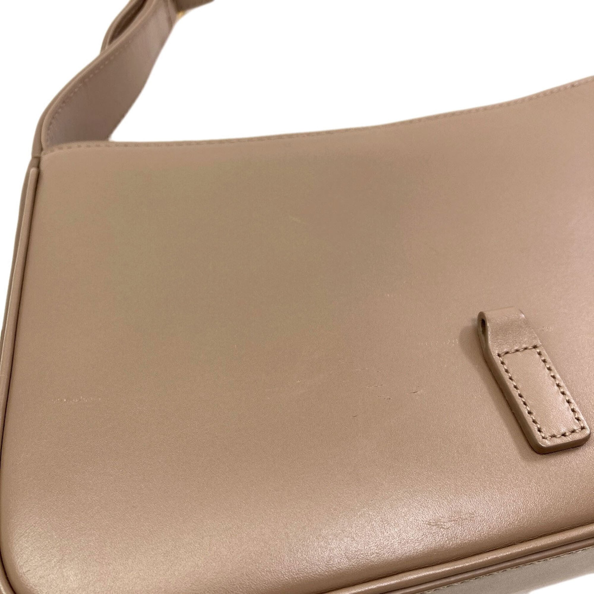 Saint Laurent Grayish Leather Shoulder Bag (Pre-Owned)
