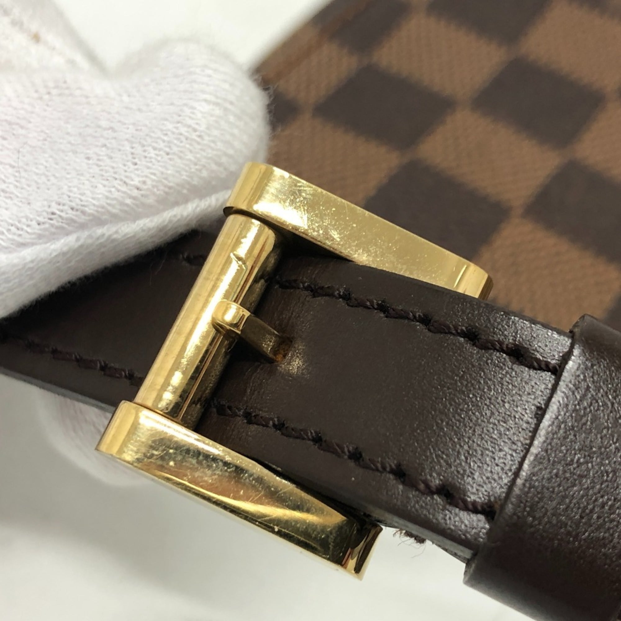 Louis Vuitton Ebene Damier Canvas Handbag Shoulder Bag (Pre-Owned)
