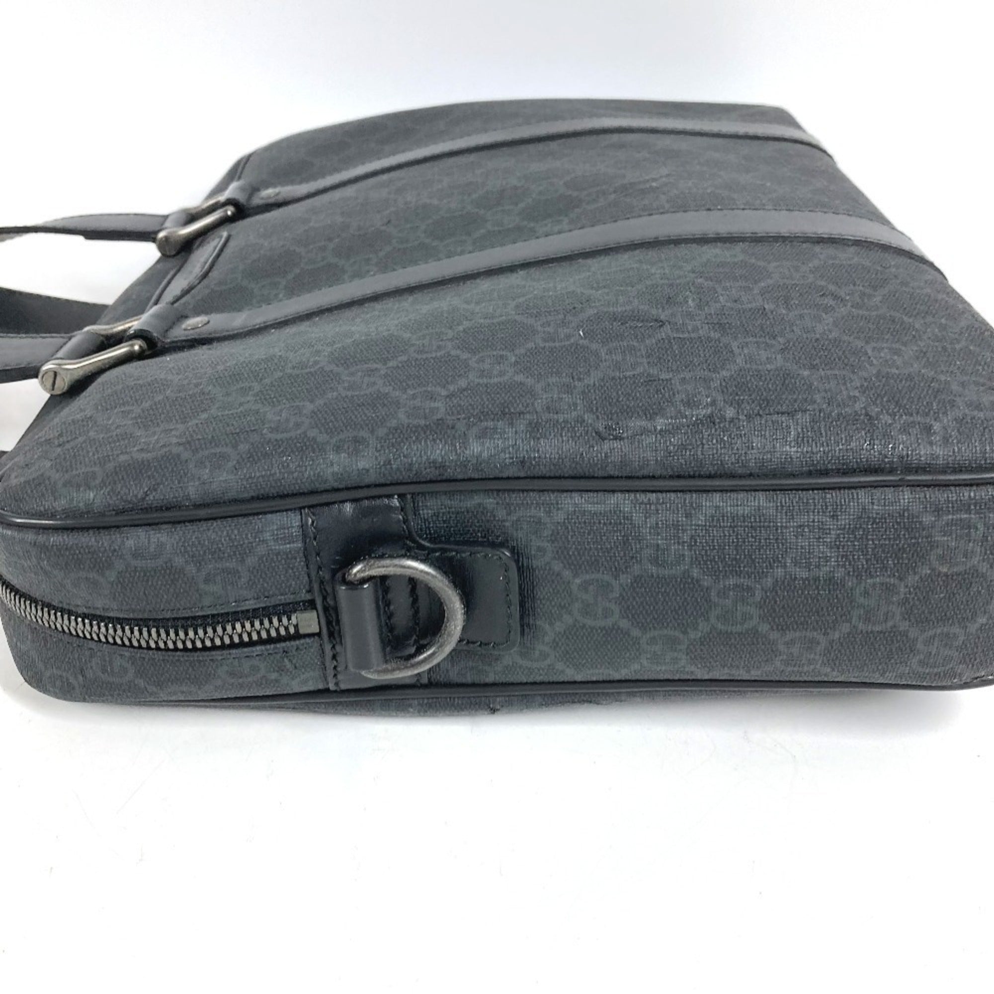 Gucci Black Gg Supreme Briefcase Handbag (Pre-Owned)