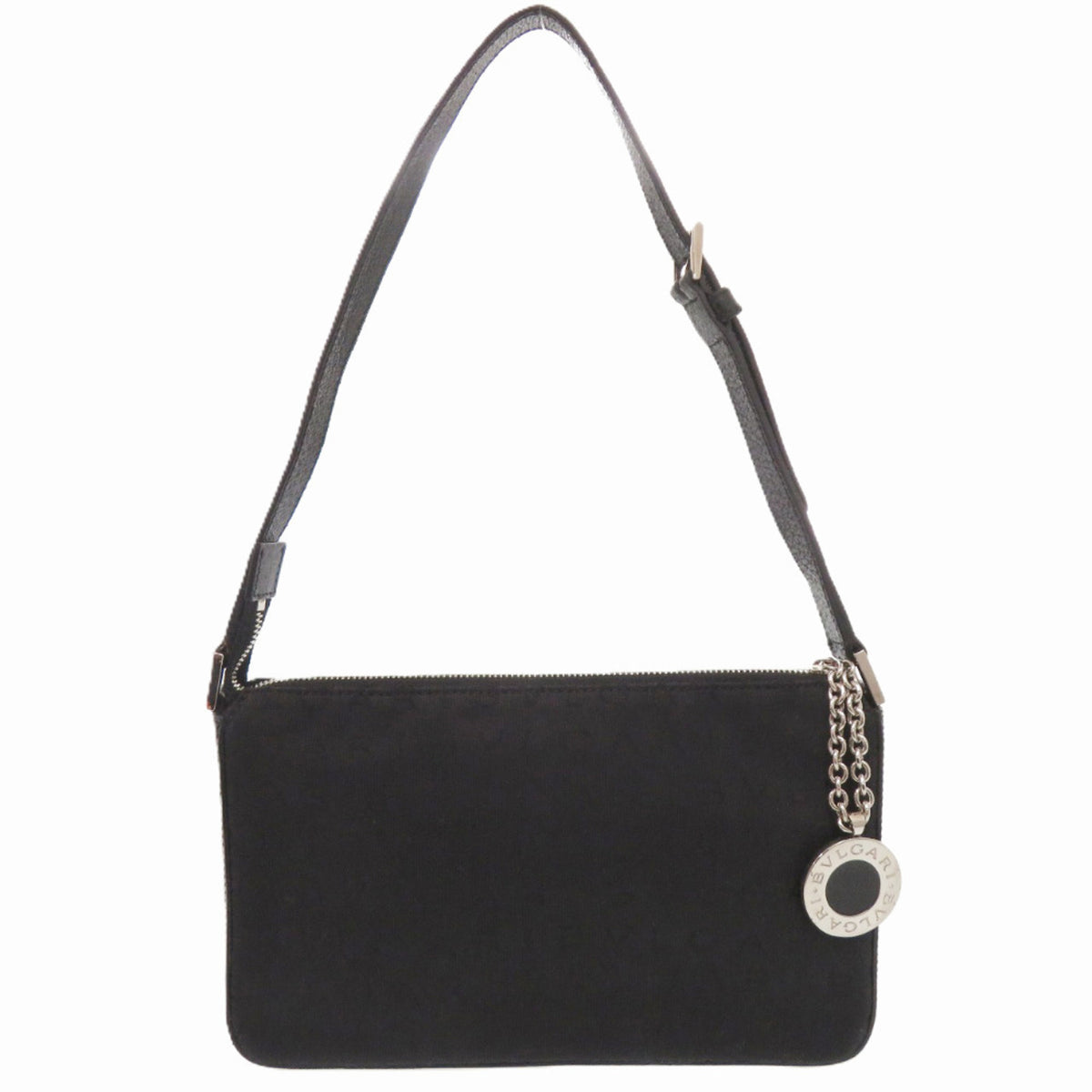 Bvlgari Black Canvas Leather Shoulder Bag (Pre-Owned)