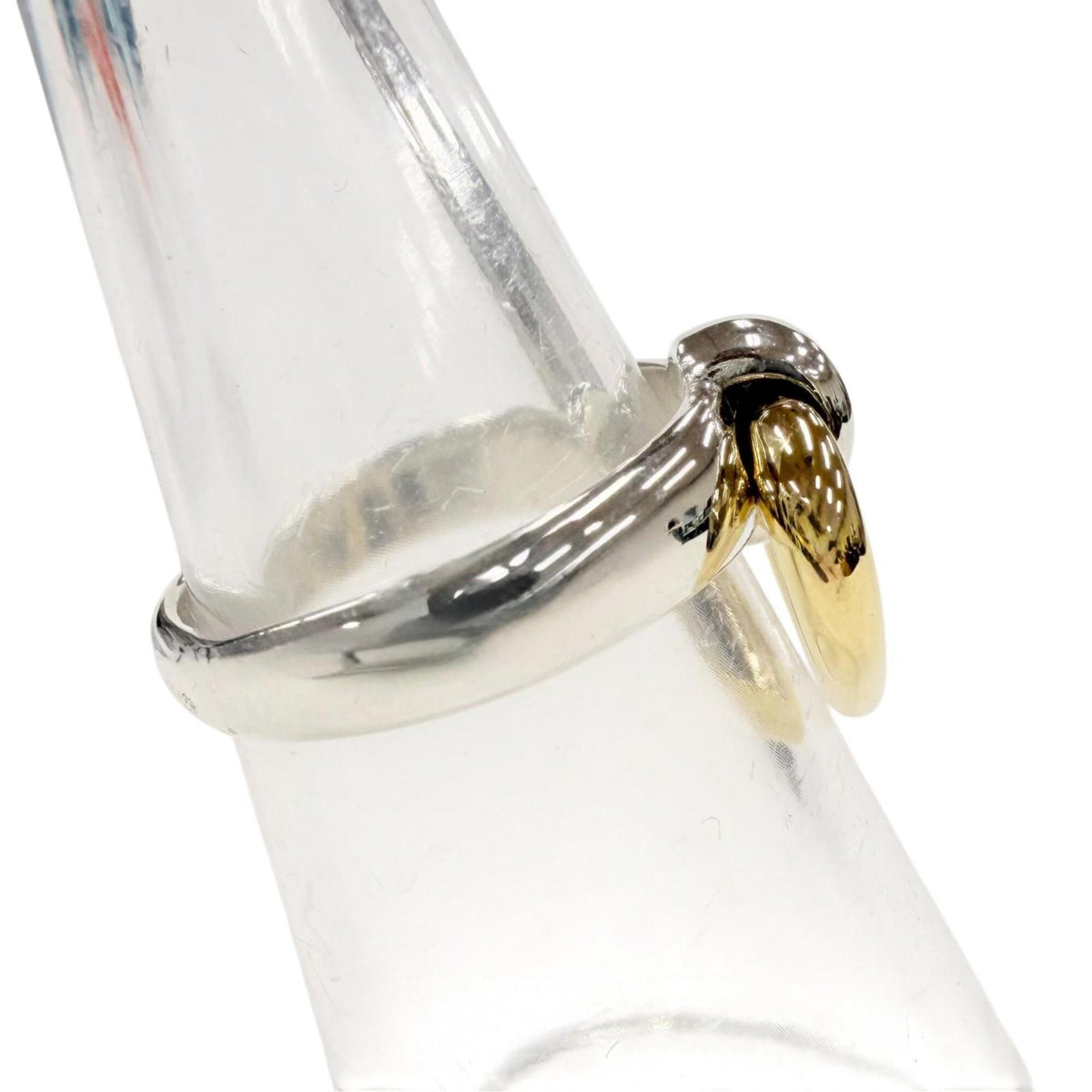 Hermes Gold Silver Gold (18K) Silver 925 Band Ring (Pre-Owned)