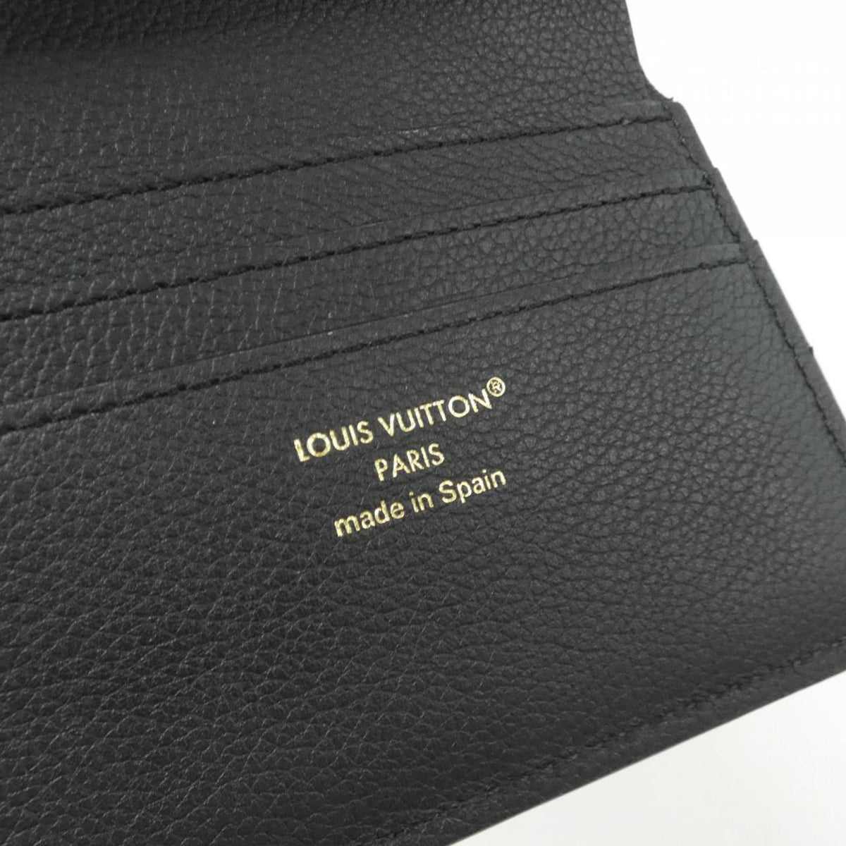 Louis Vuitton Black Leather Wallet (Bi-Fold) (Pre-Owned)