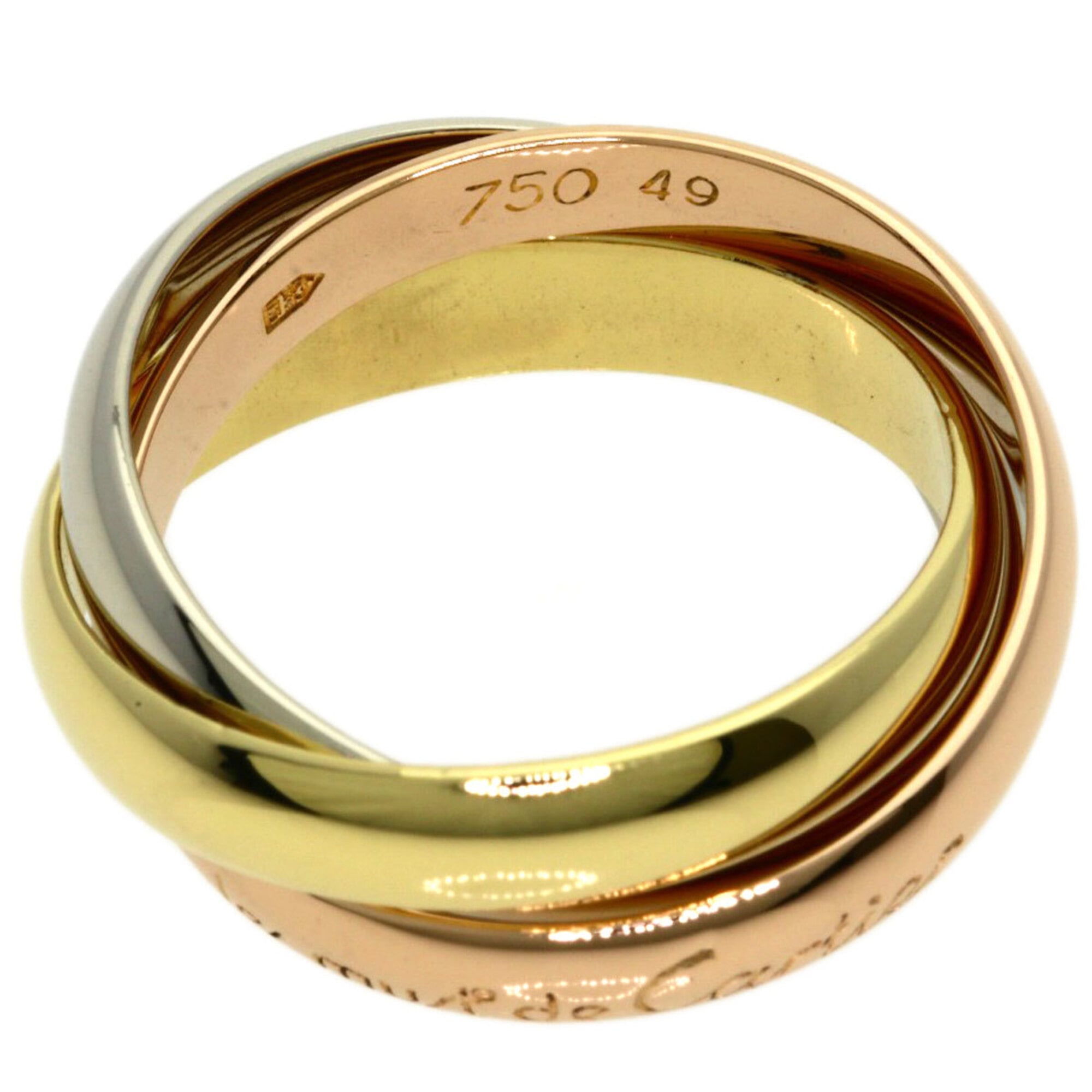 Cartier Yellow Gold (18K) White Gold (18K) Band Ring (Pre-Owned)