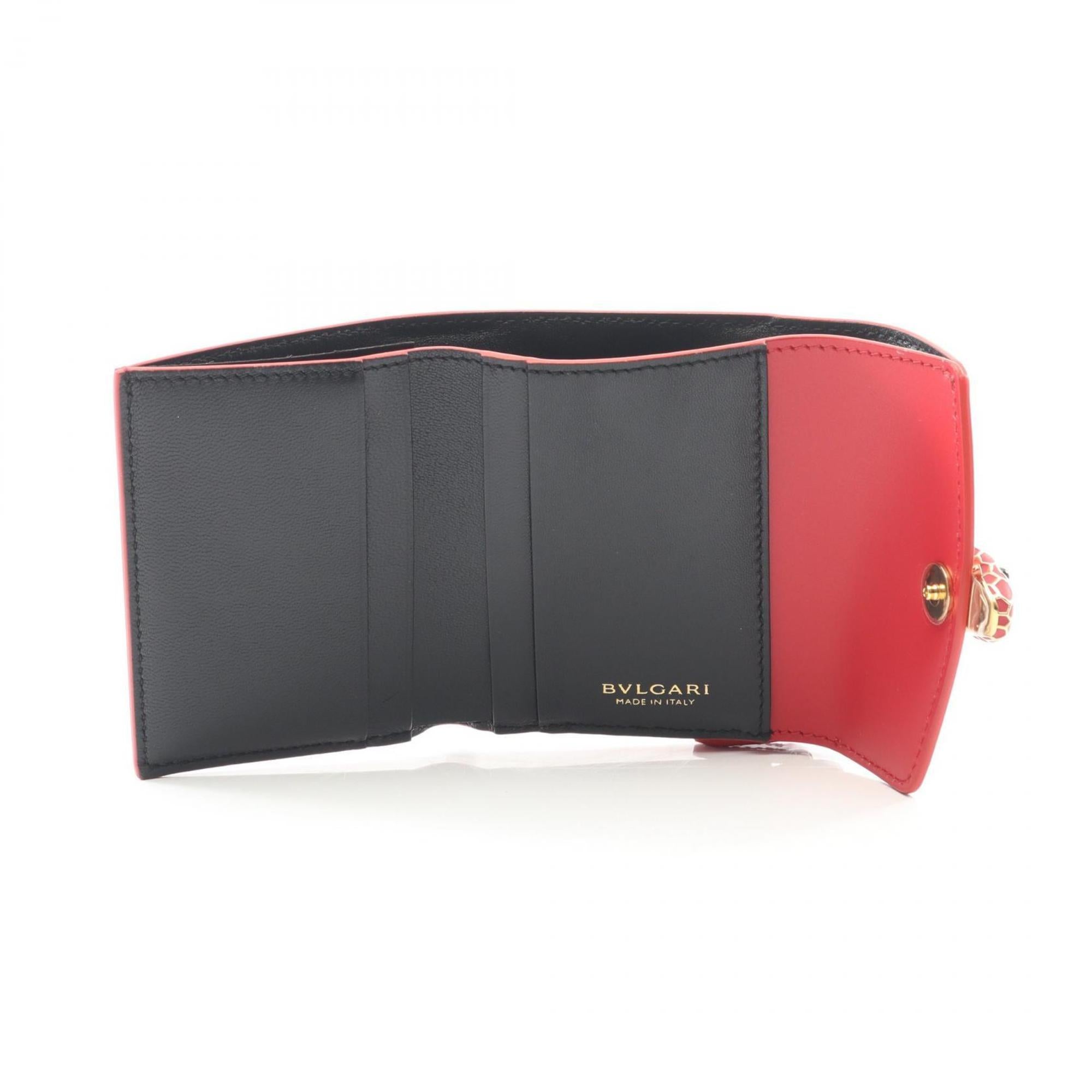 Bvlgari Pink Leather Wallet (Bi-Fold) (Pre-Owned)