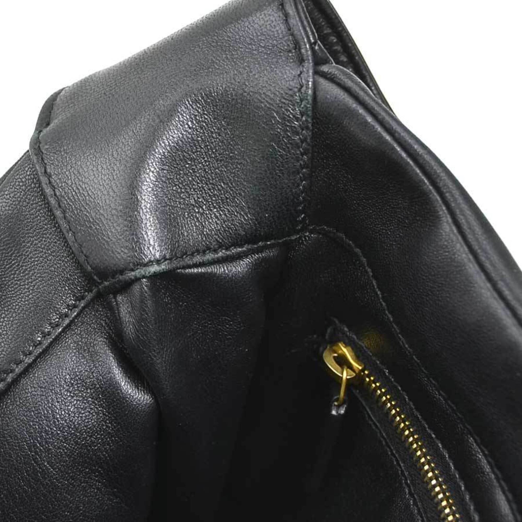 Saint Laurent Black Leather Shoulder Bag (Pre-Owned)