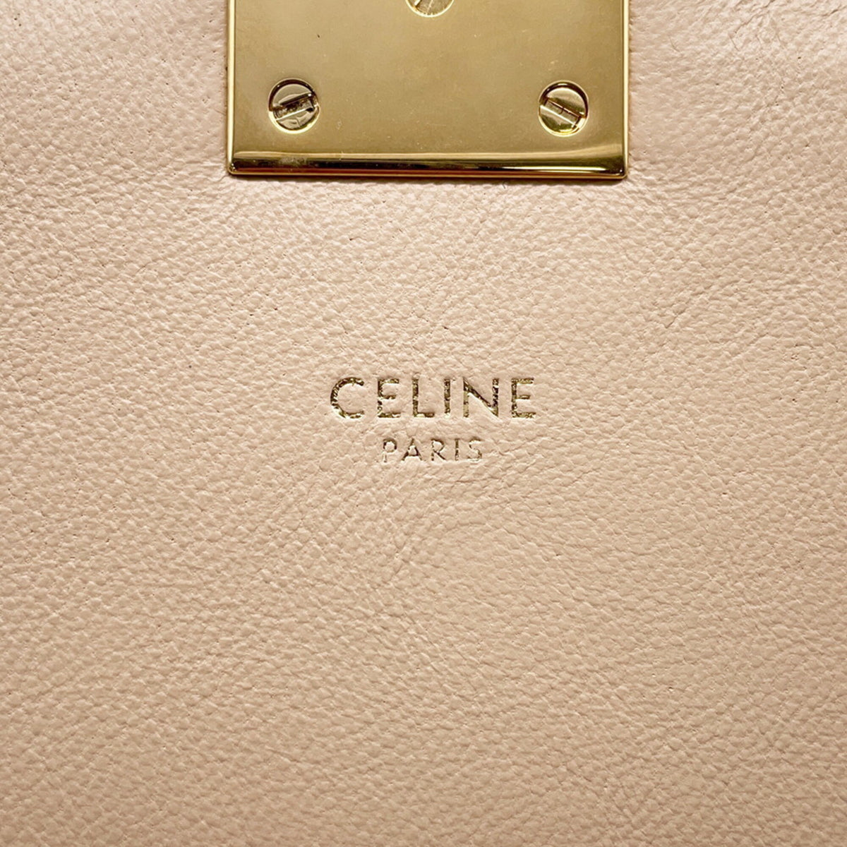 Celine Beige Leather Handbag Shoulder Bag (Pre-Owned)