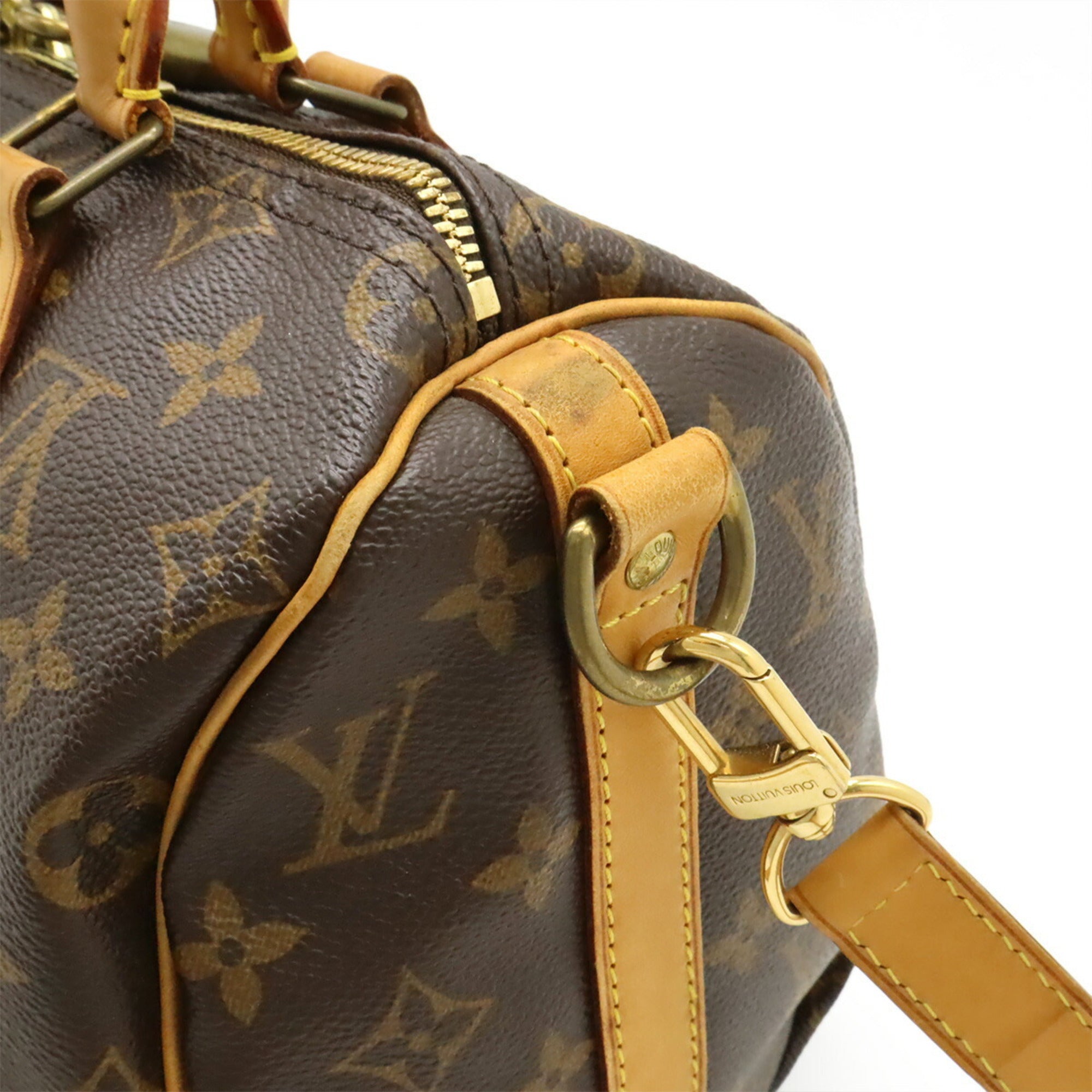 Louis Vuitton Brown Monogram Canvas Boston Bag Handbag Shoulder Bag (Pre-Owned)