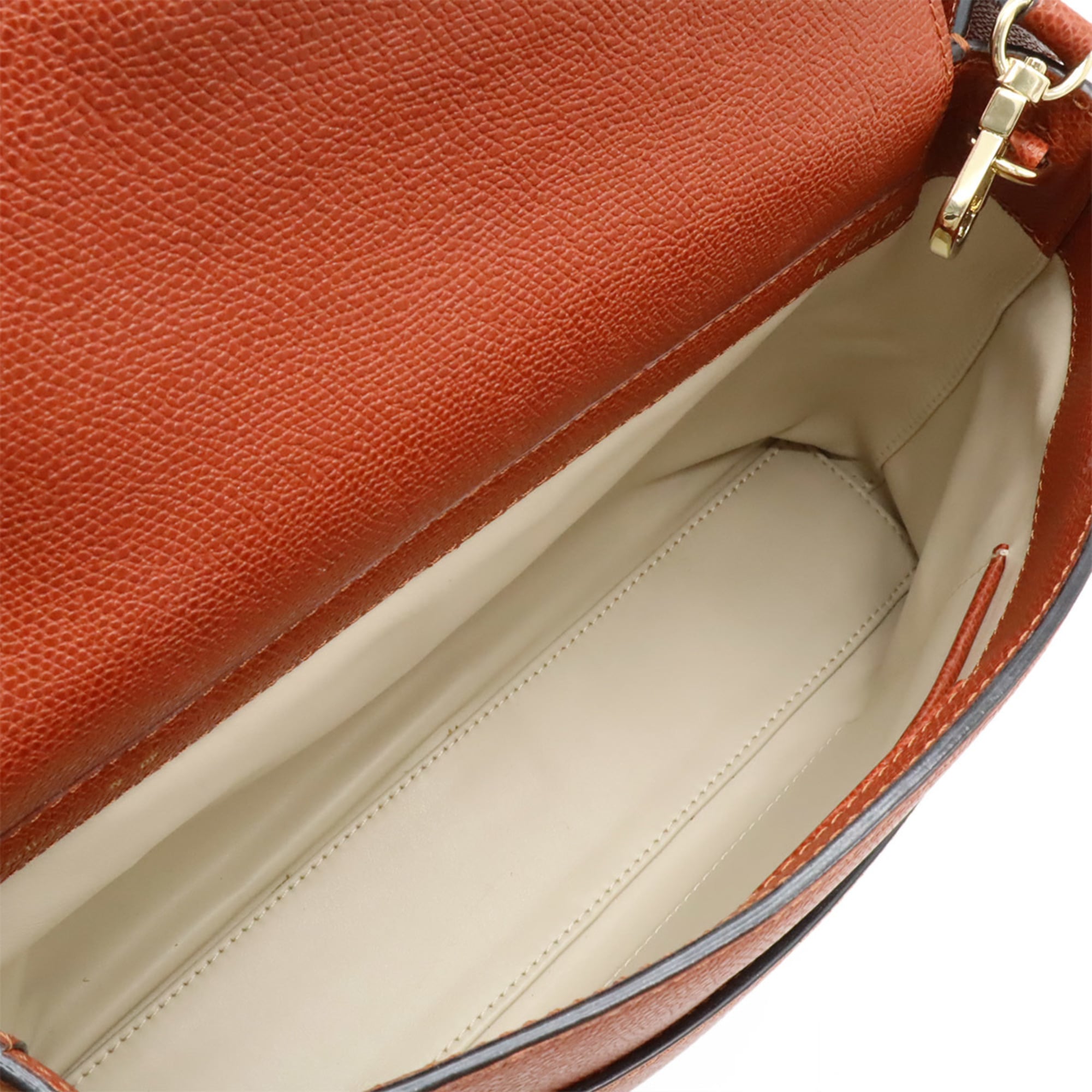Valextra Red Color Leather Handbag Shoulder Bag (Pre-Owned)