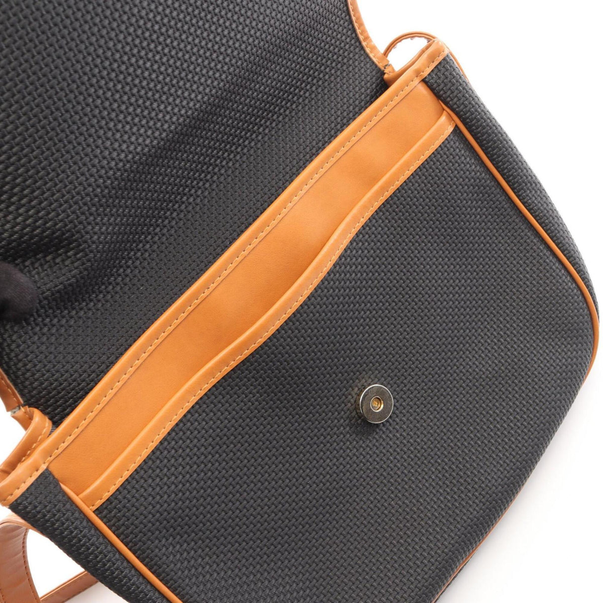 Yves Saint Laurent Black Brown Coated Canvas Handbag Shoulder Bag (Pre-Owned)