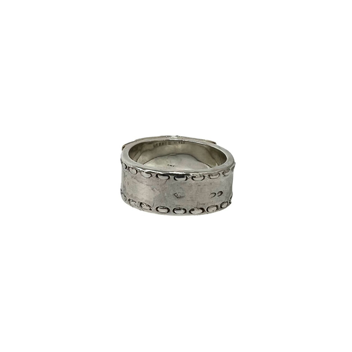Hermes Gold Silver Yellow Gold (18K) Silver 925 Band Ring (Pre-Owned)