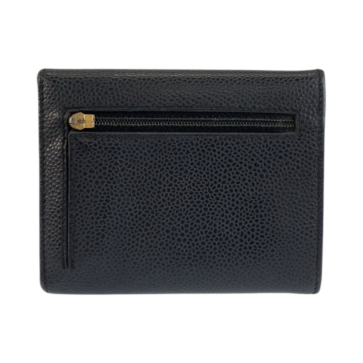 Chanel Black Leather Wallet (Tri-Fold) (Pre-Owned)