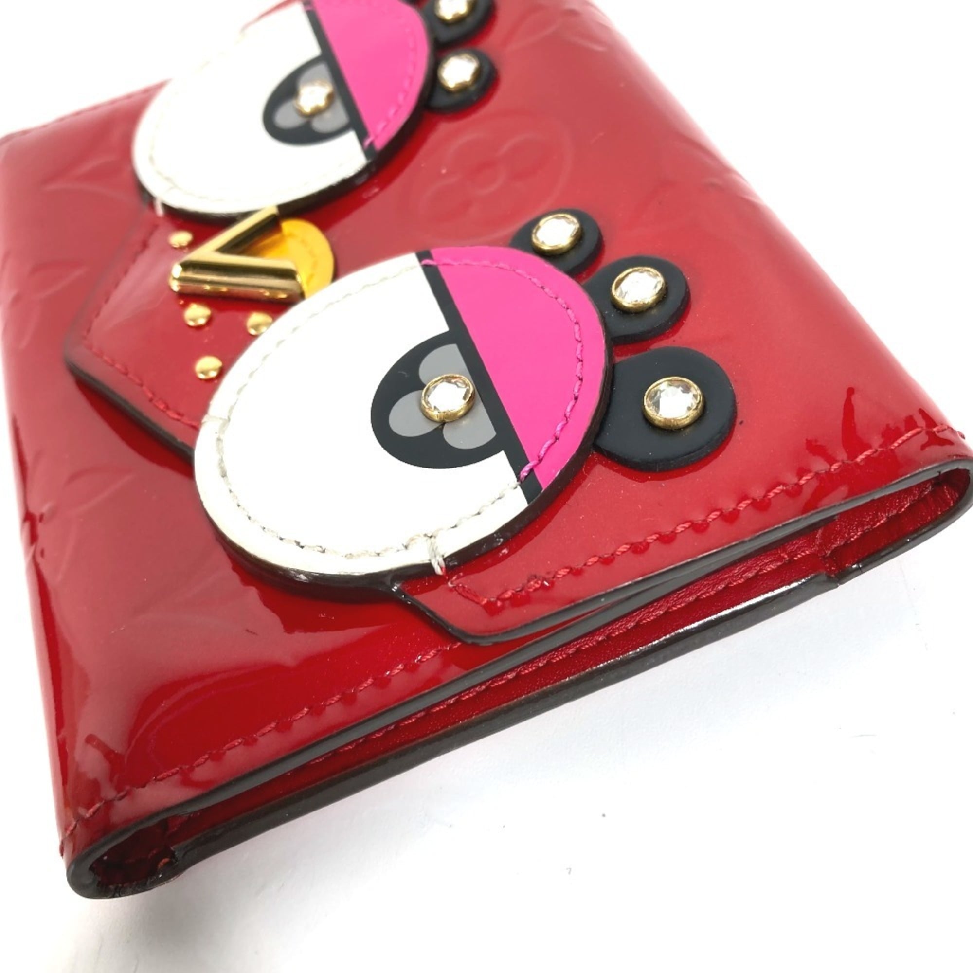 Louis Vuitton Monogram Vernis Red Color Monogram Vernis Wallet (Tri-Fold) (Pre-Owned)
