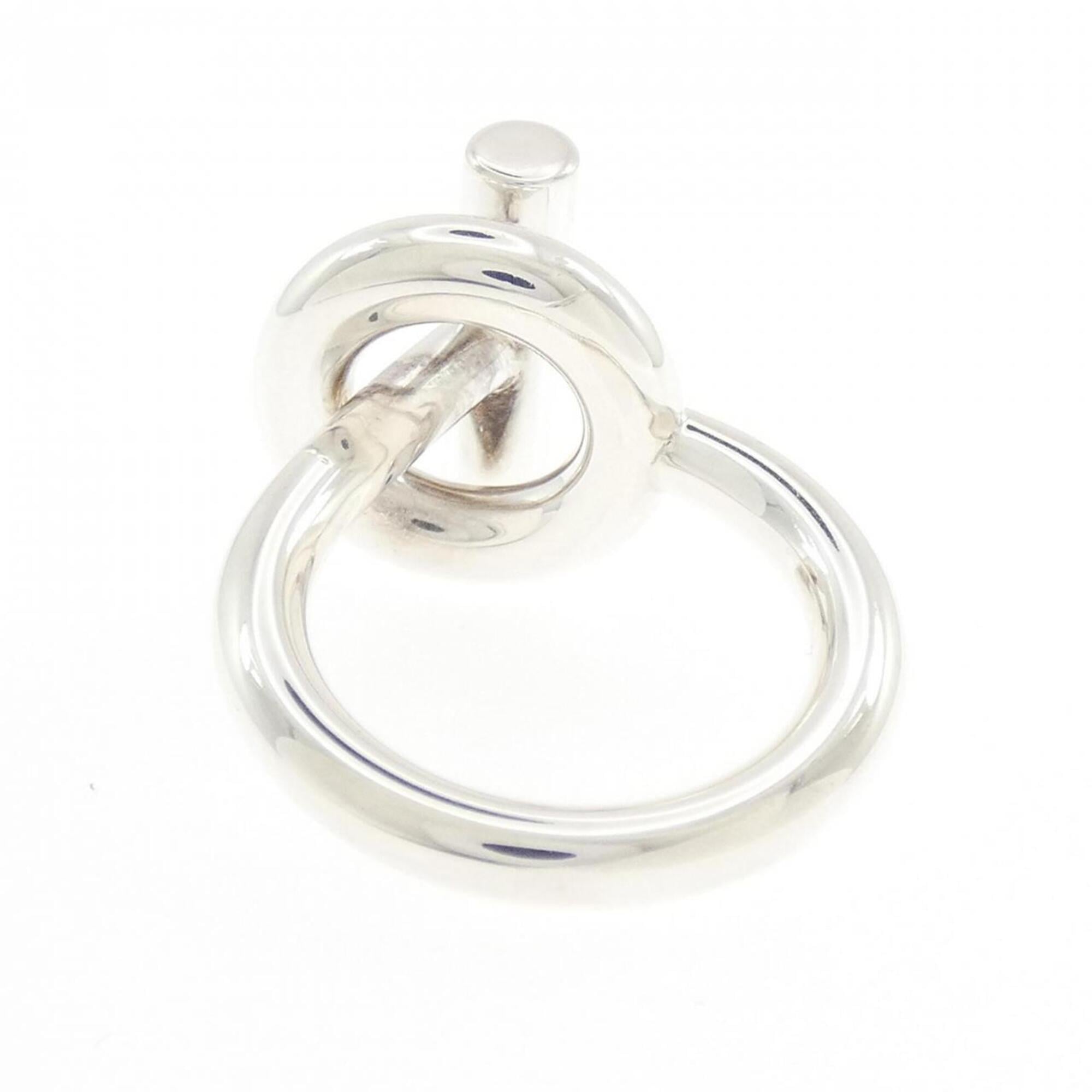 Hermes Silver 925 Band Ring (Pre-Owned)