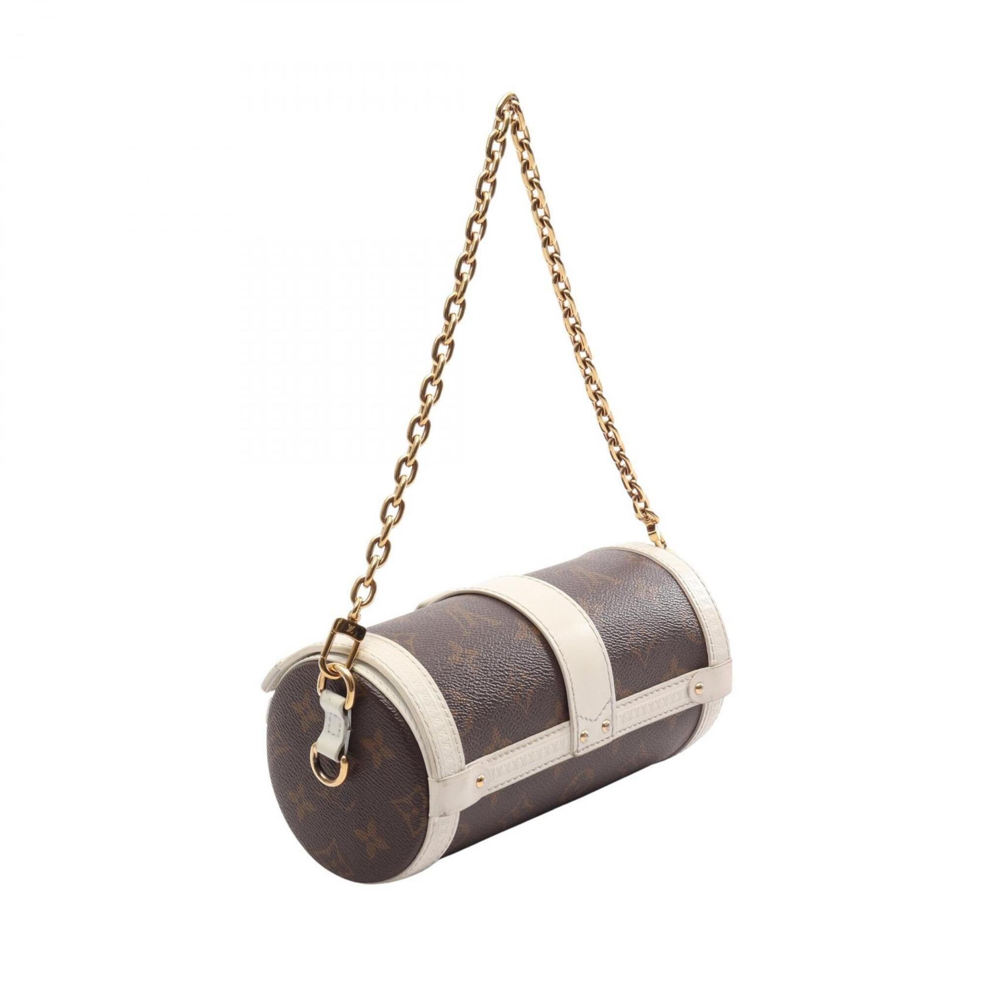 Louis Vuitton Brown White Pvc Leather Handbag Shoulder Bag (Pre-Owned)