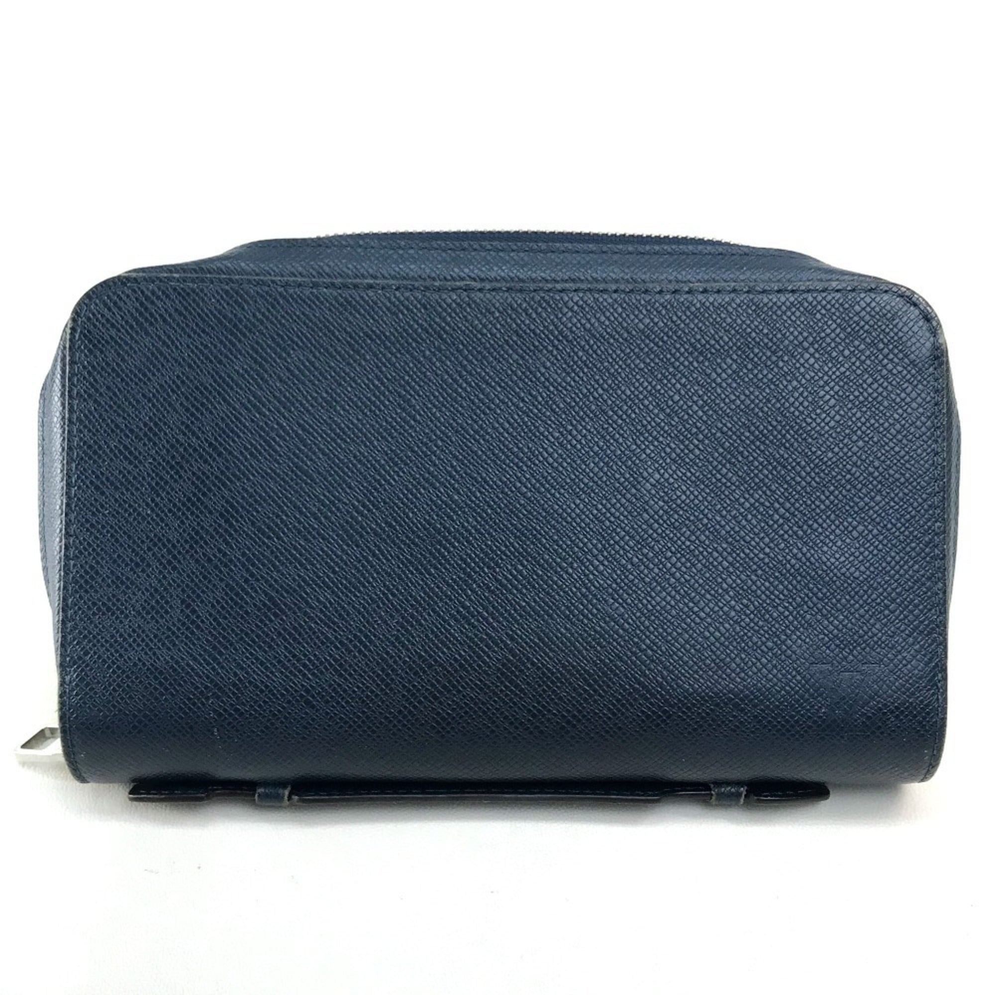 Louis Vuitton Taiga Blue Ocean Taiga Leather Long Wallet (Bi-Fold) (Pre-Owned)