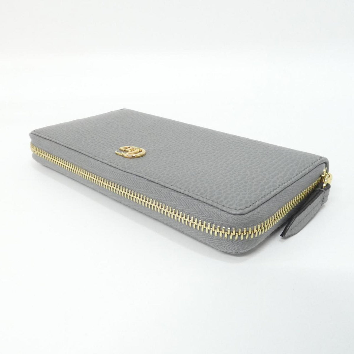 Gucci Gray Leather Long Wallet (Bi-Fold) (Pre-Owned)