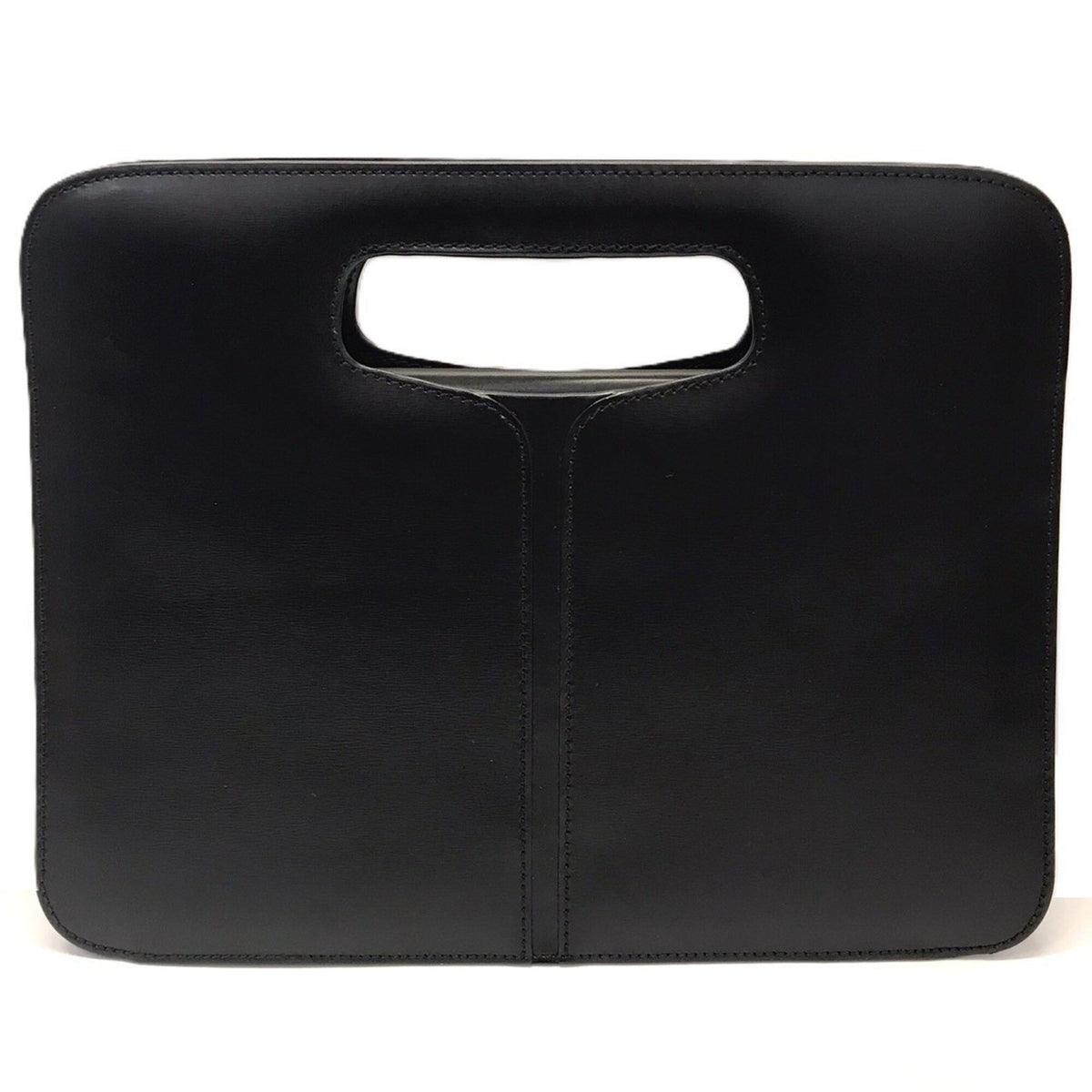 Loewe Black Leather Clutch Bag Handbag (Pre-Owned)