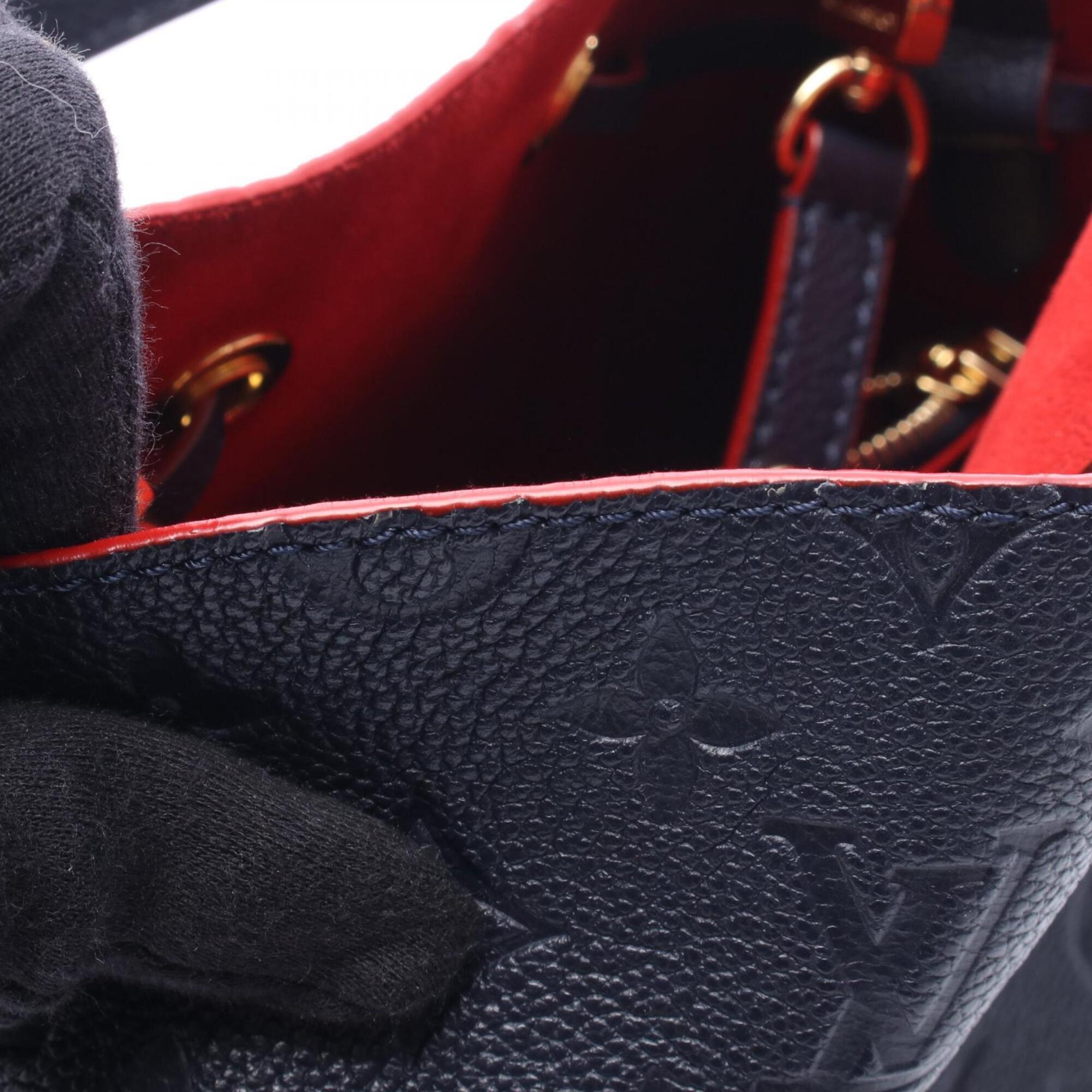 Louis Vuitton Marine Rouge Navy Monogram Empreinte Handbag (Pre-Owned)