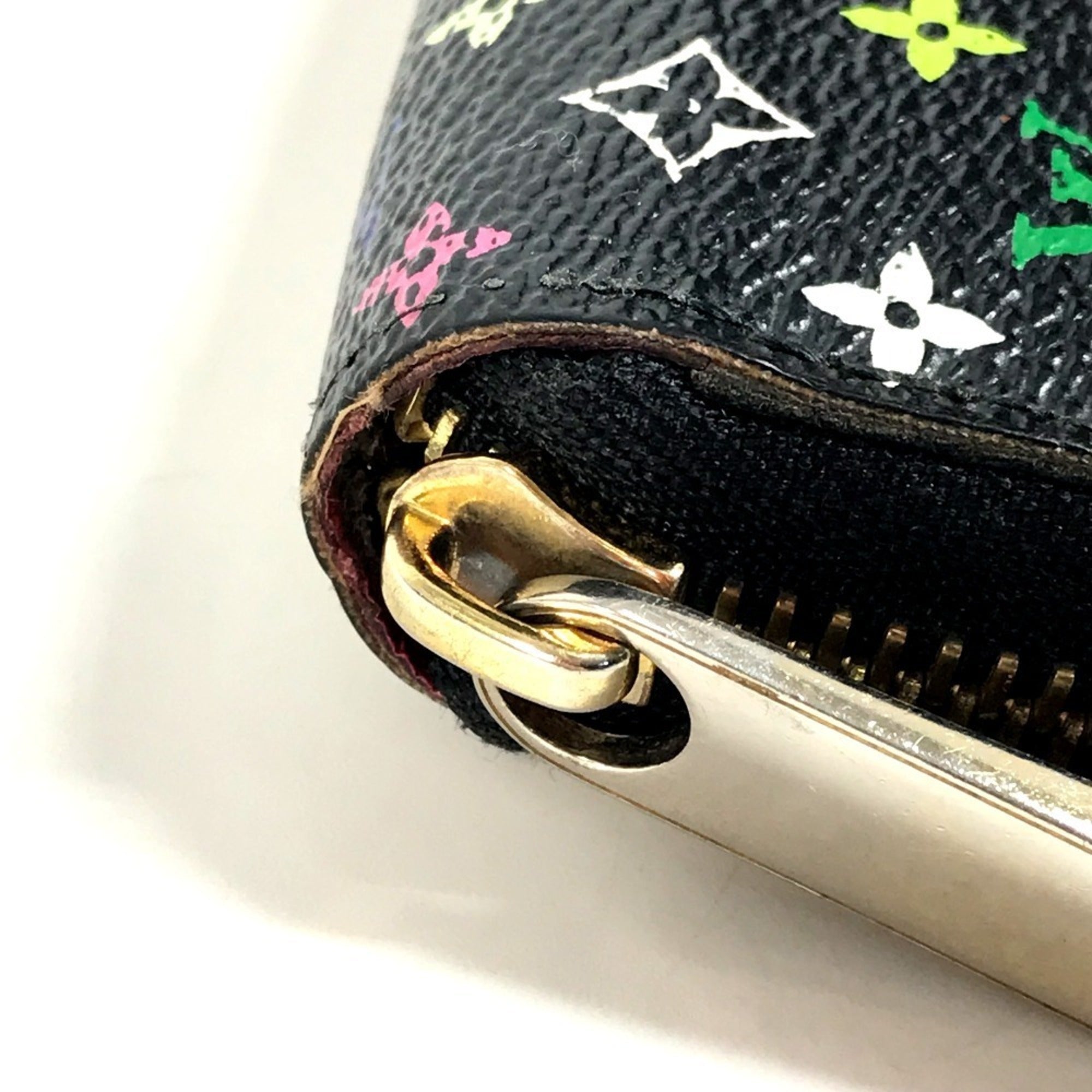 Louis Vuitton Black Noir Monogram Multicolore Long Wallet (Bi-Fold) (Pre-Owned)