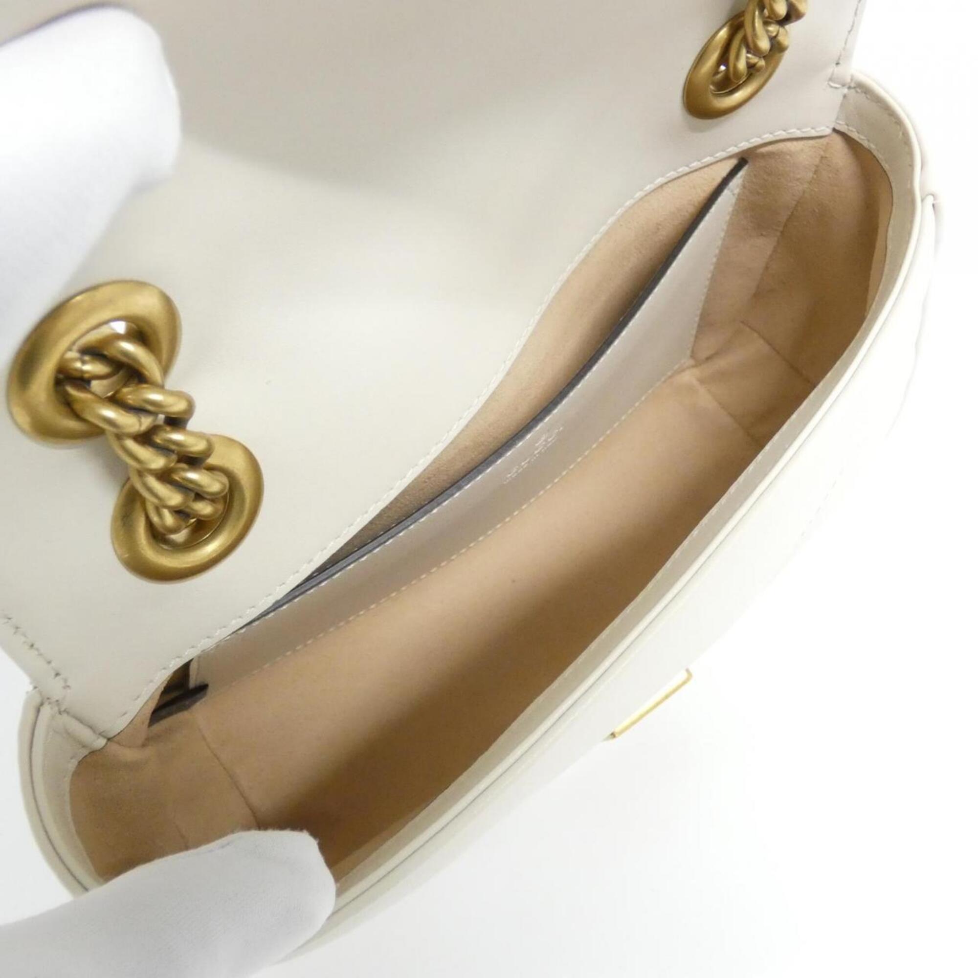 Gucci White Leather Shoulder Bag (Pre-Owned)