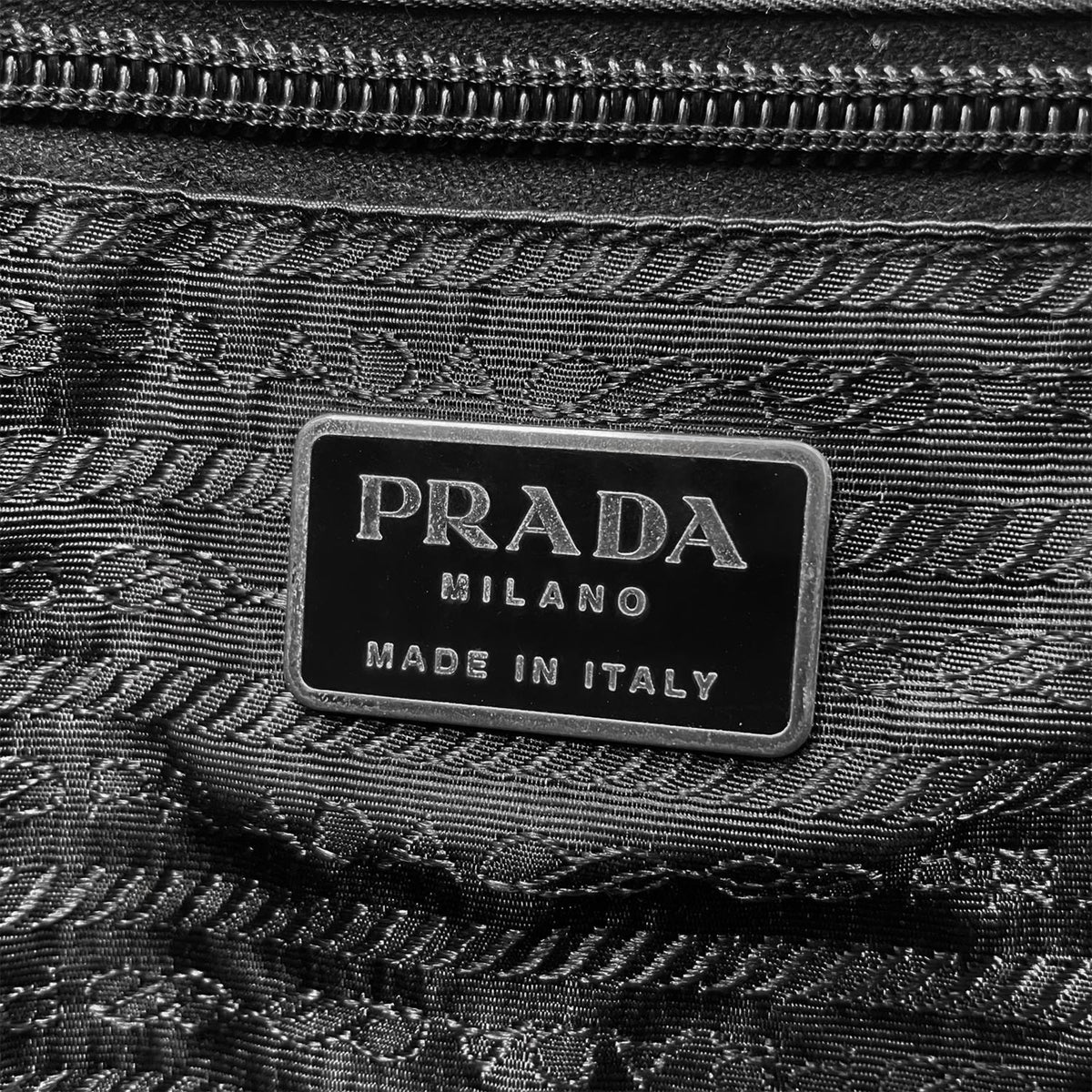 Prada Black Nylon Plastic Handbag Shoulder Bag (Pre-Owned)