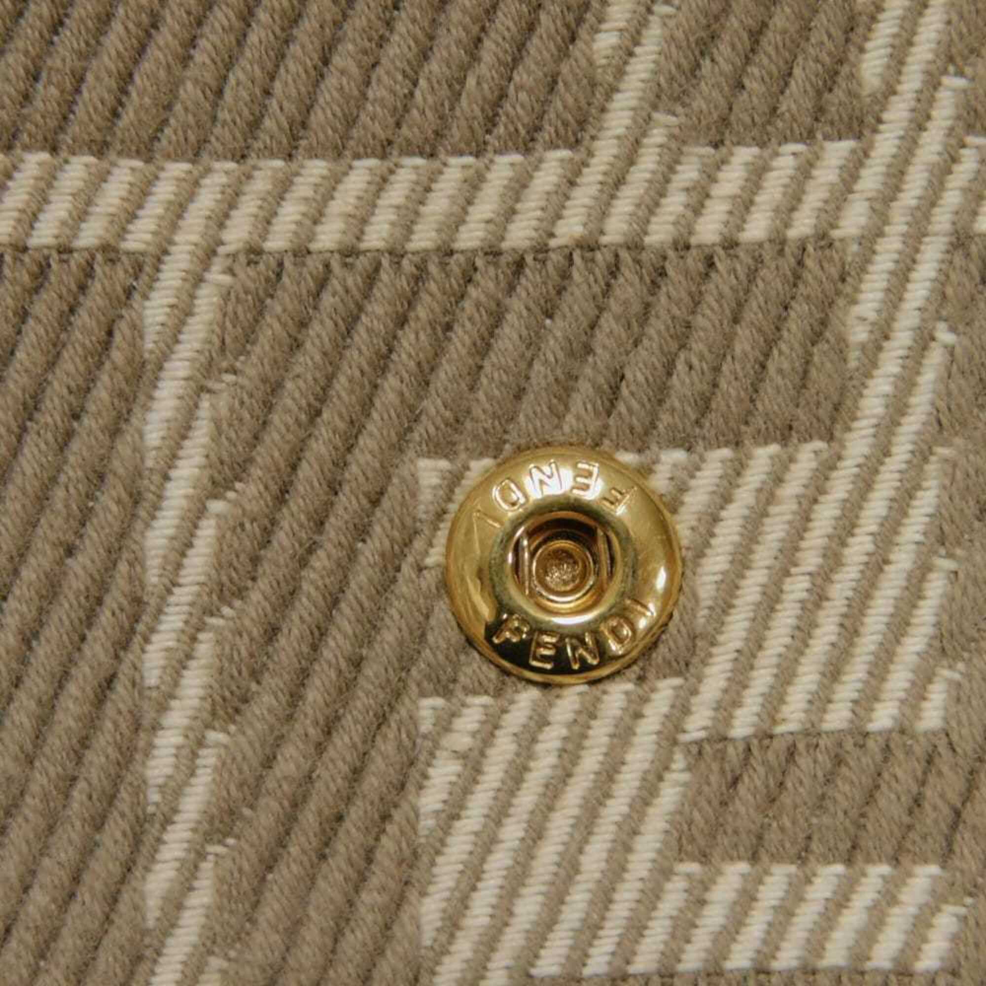 Fendi Beige Fabric Shoulder Bag (Pre-Owned)