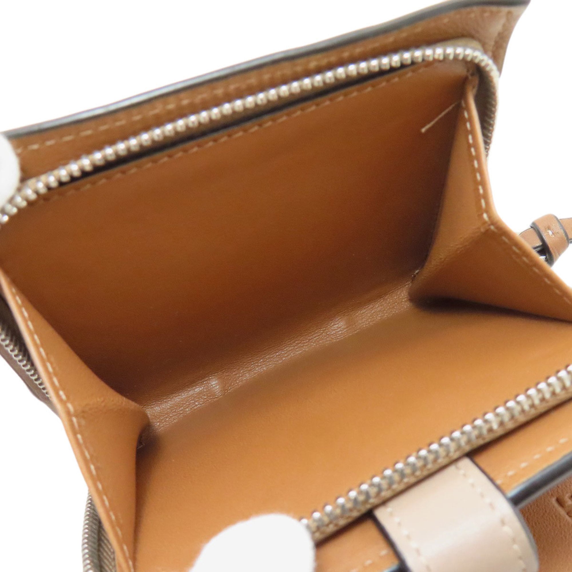 Loewe Brown Green Leather Wallet (Bi-Fold) (Pre-Owned)